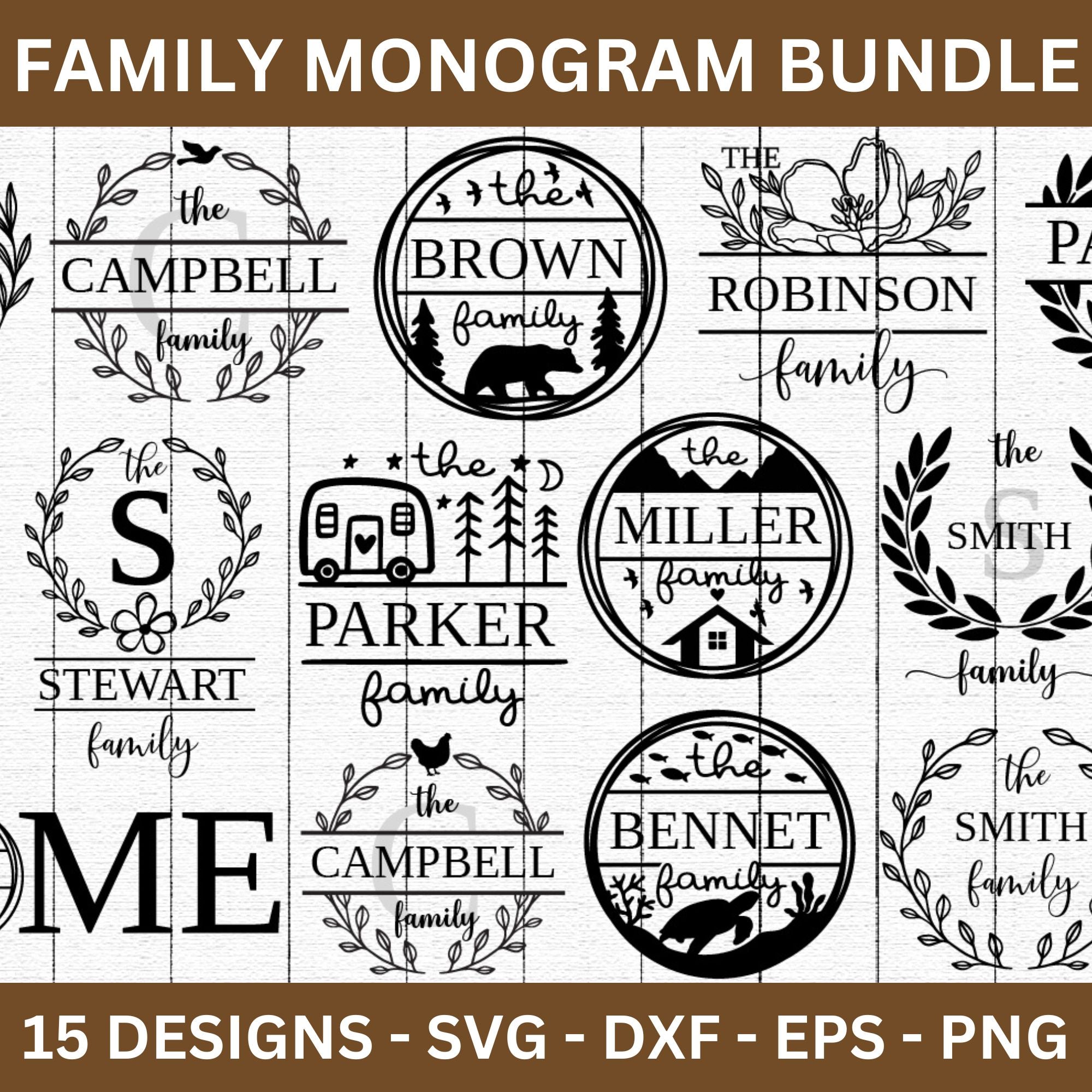 Family Monogram SVG Bundle