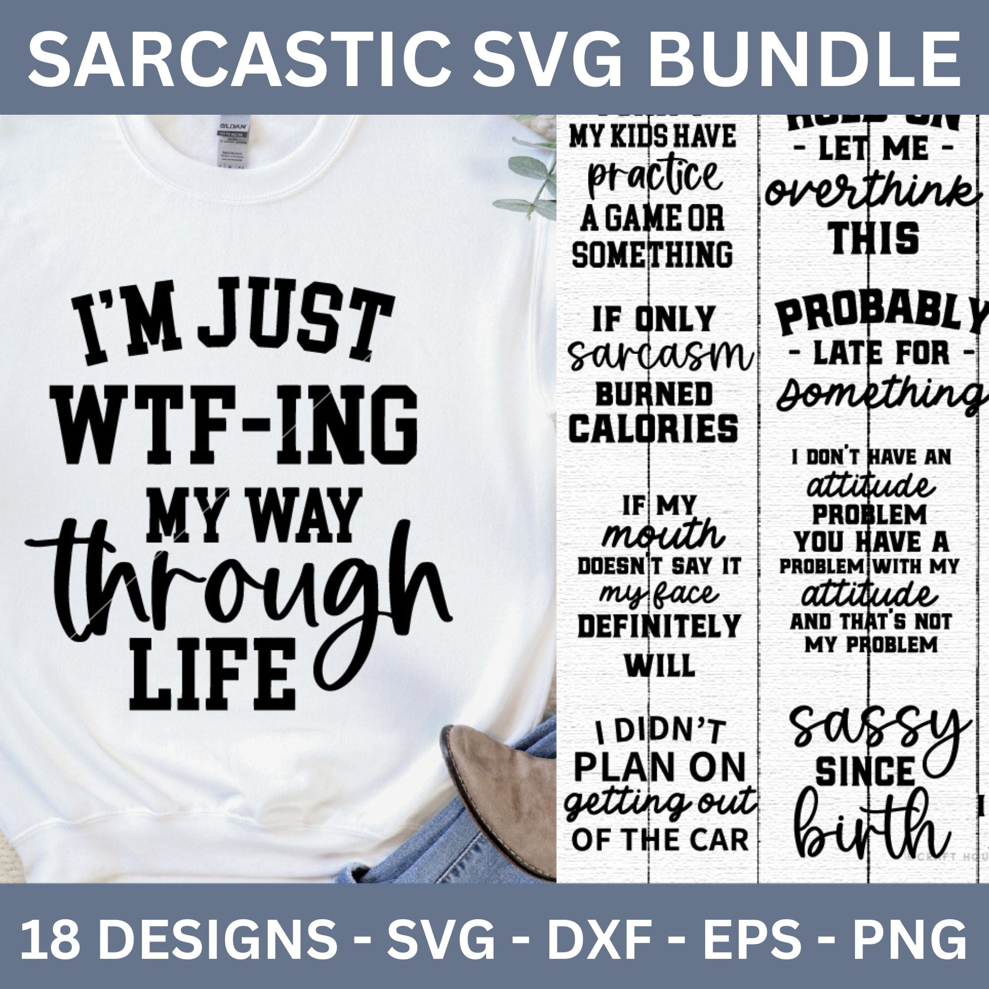 Sarcastic Quotes SVG Bundle