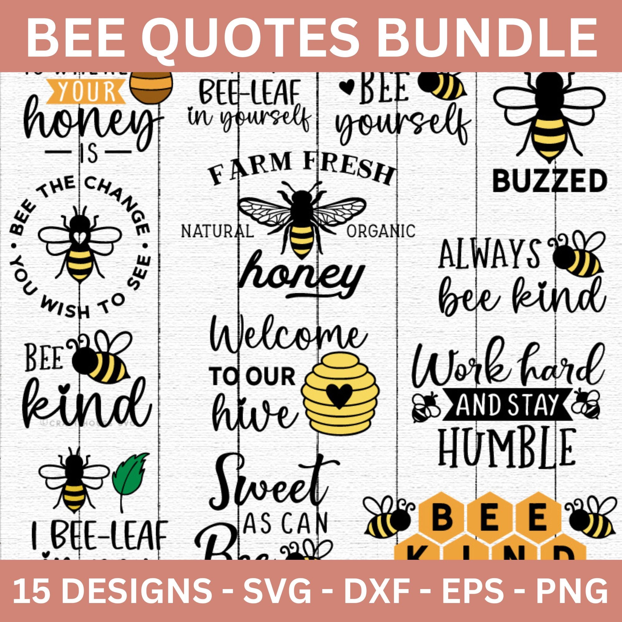 Bee Quotes SVG Bundle