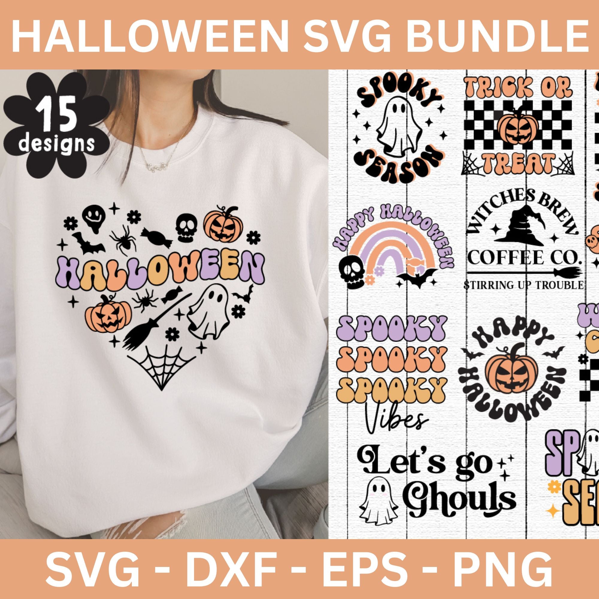 Retro Halloween SVG Bundle