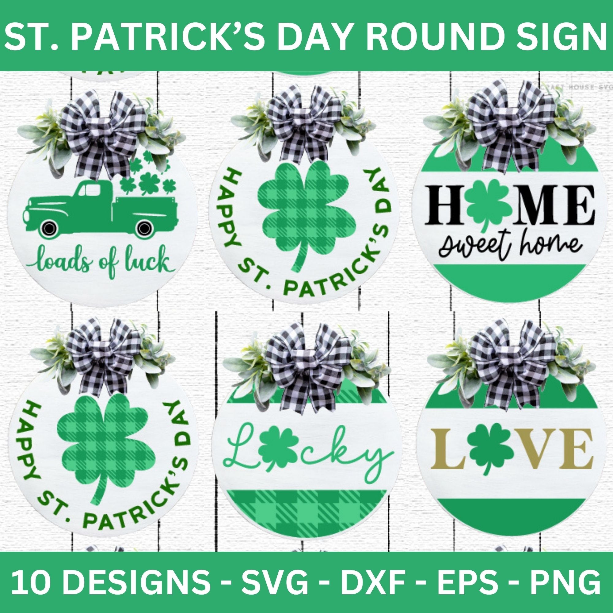 St. Patrick's Day Round Signs SVG Bundle