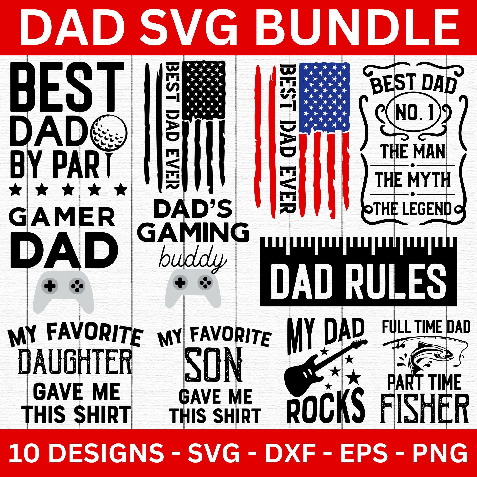 Dad SVG Bundle Father's Day Shirt