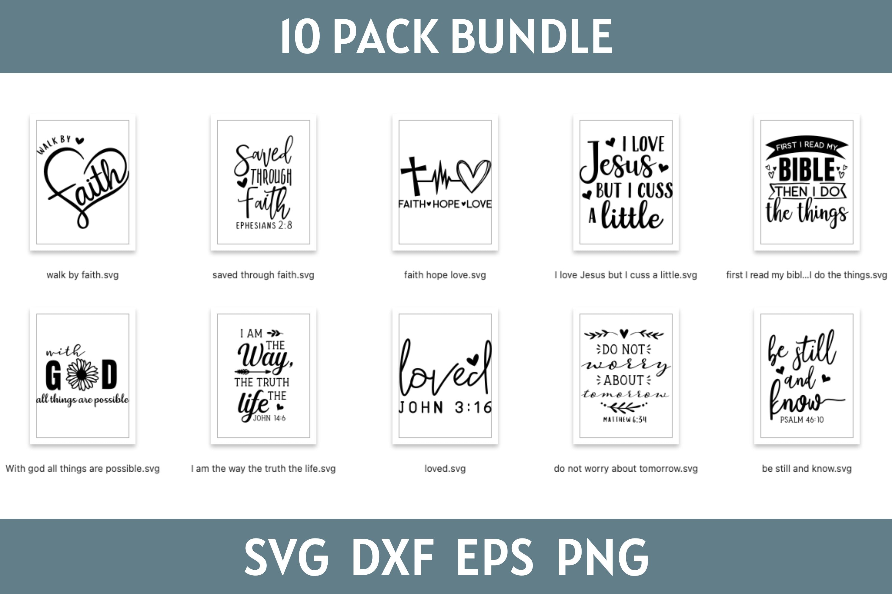 Christian SVG Bundle Scripture Bundle