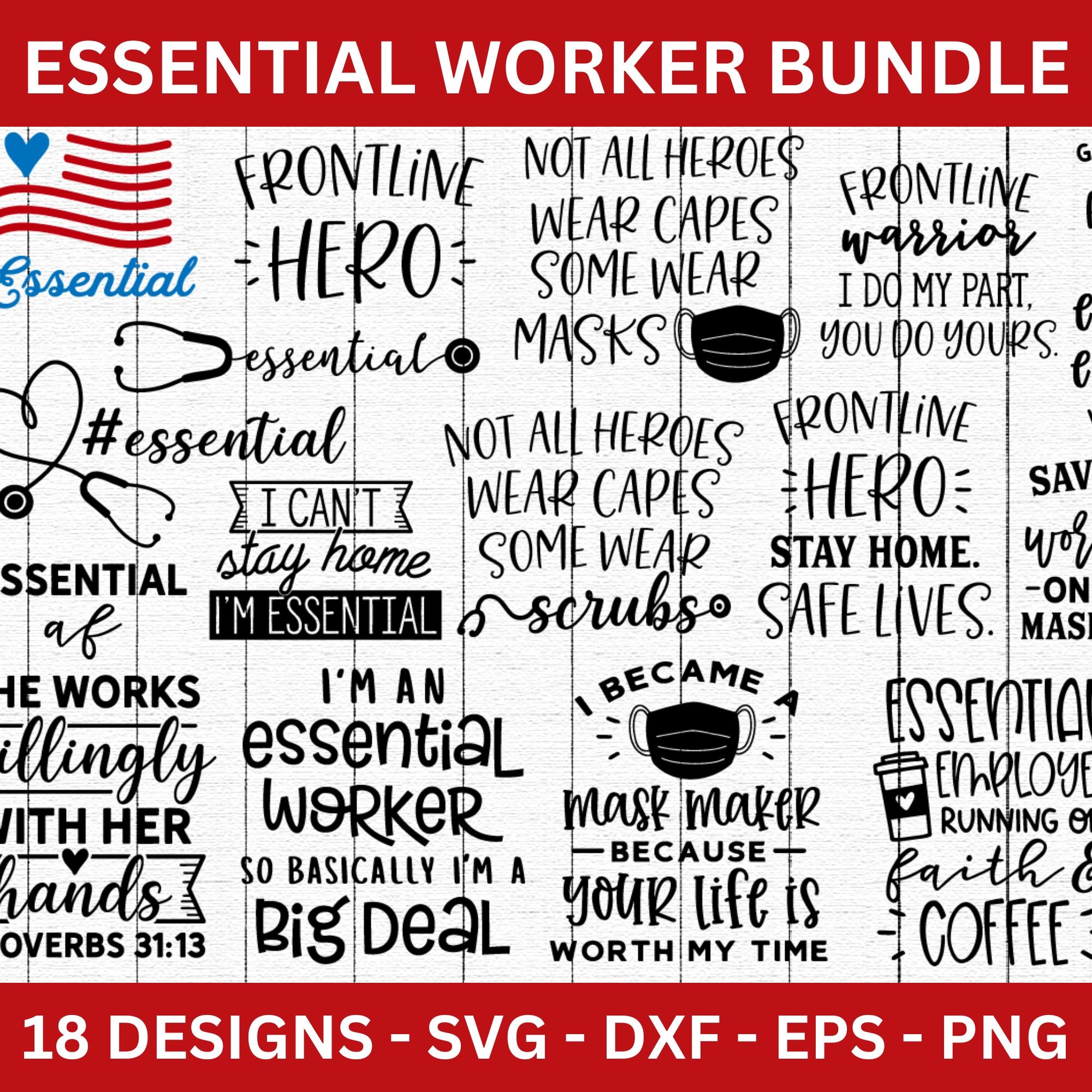 Essential Employee SVG Bundle