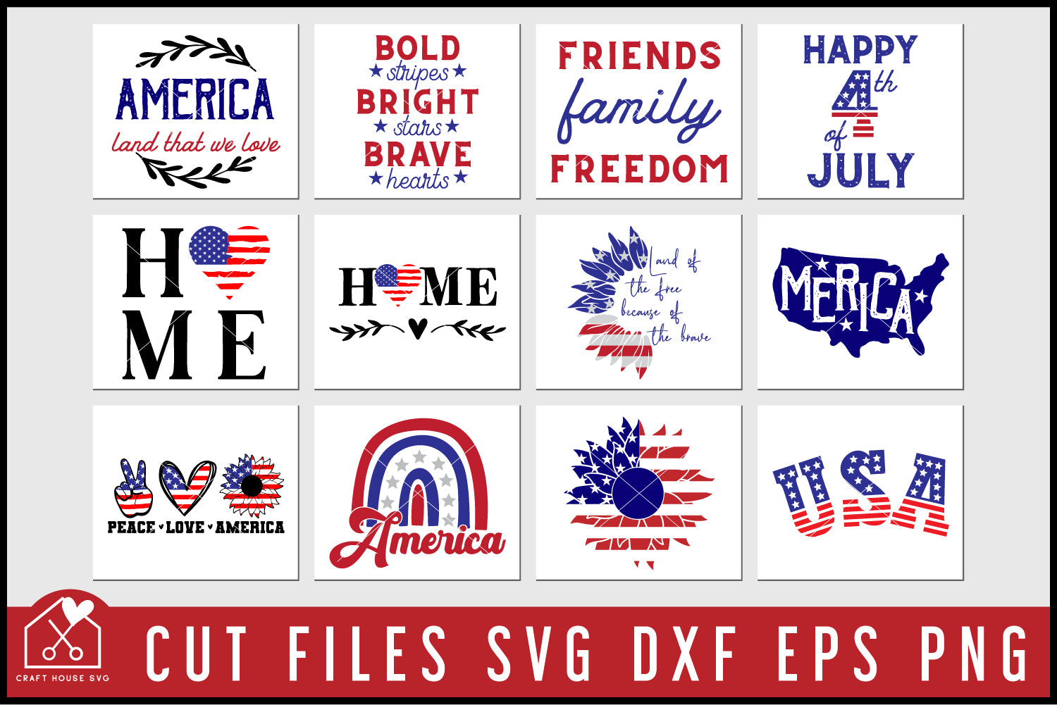 4th of July Shirt SVG Bundle