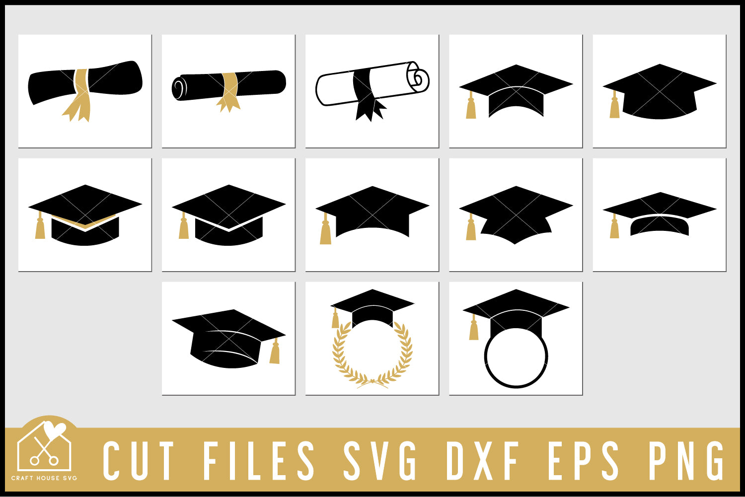 Graduation Cap SVG Bundle
