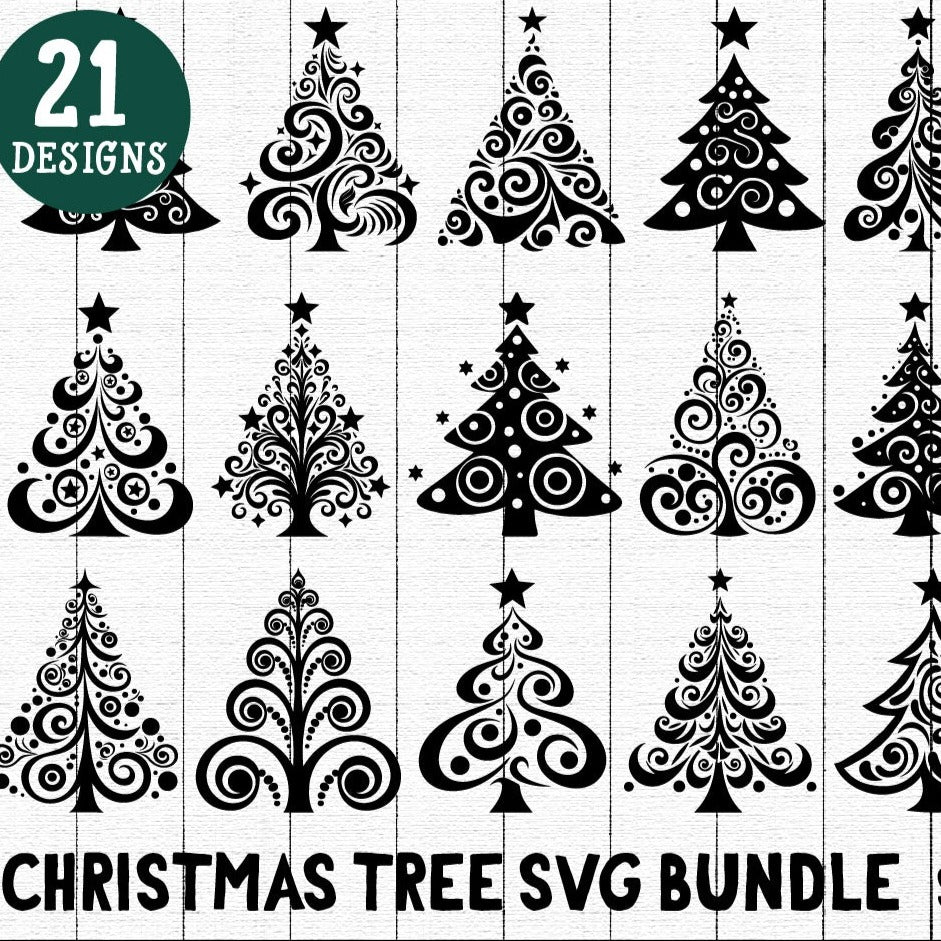 Whimsical Christmas Tree SVG Bundle