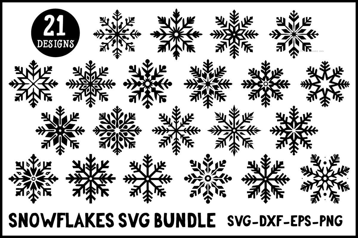 Snowflakes Svg Bundle Christmas Winter Cut Files – Craft House Svg