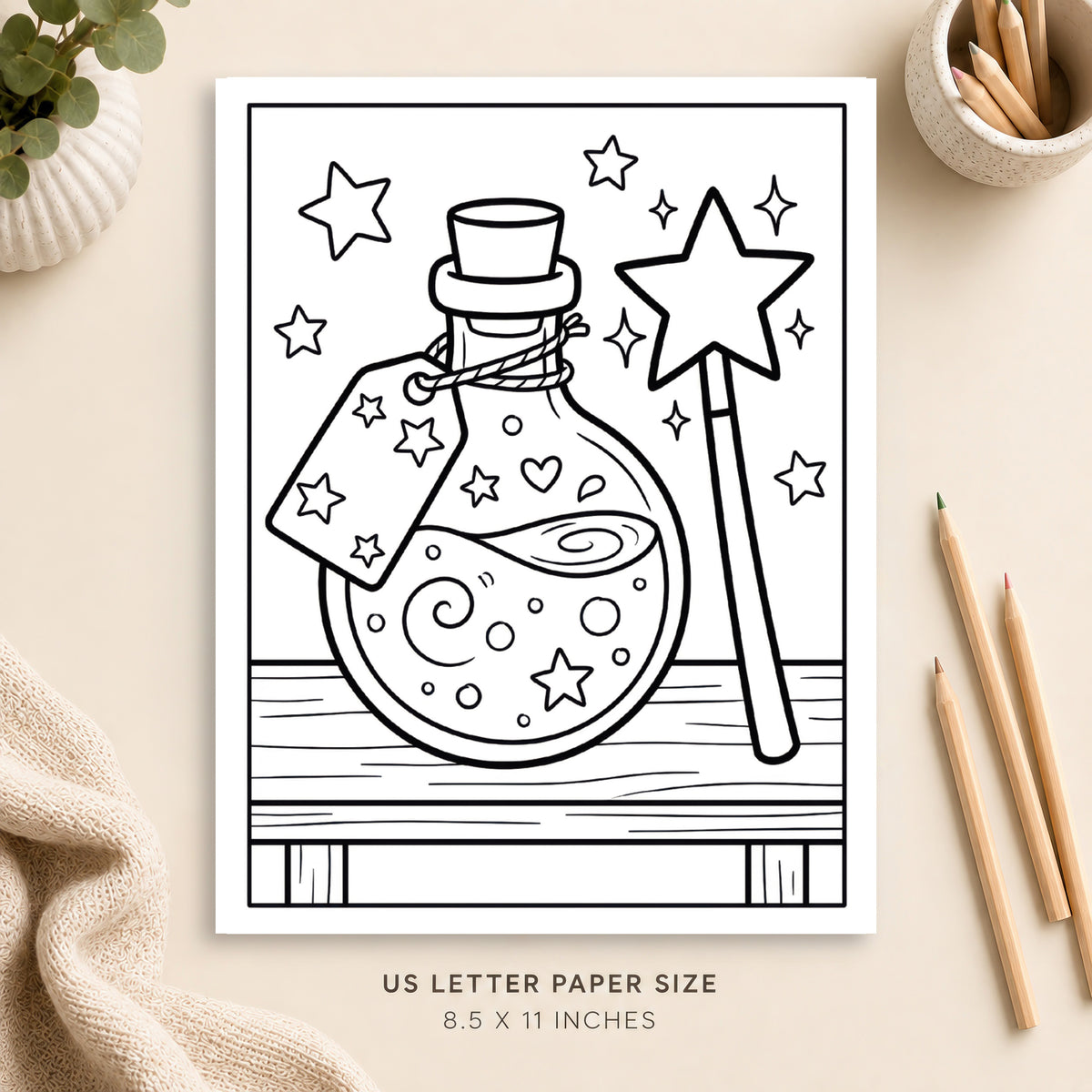 Magic Potion Coloring Page 4