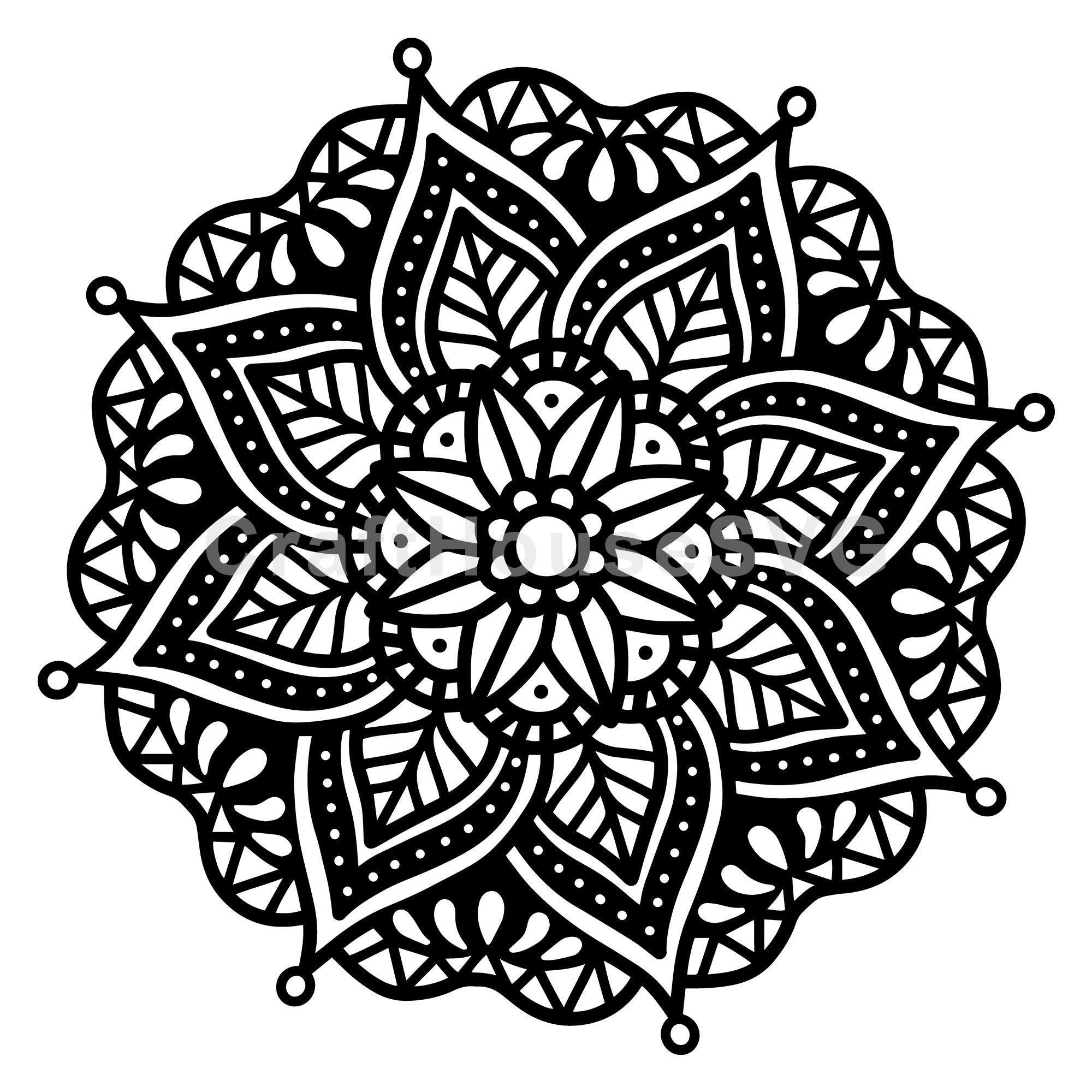 Petal Burst Mandala SVG