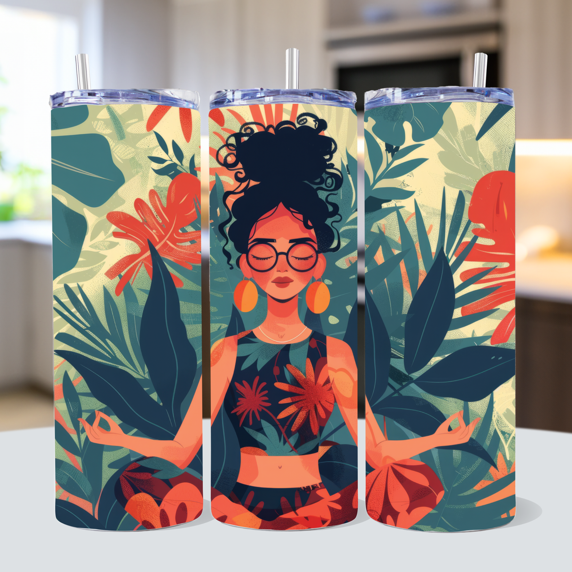 Meditation Tumbler Sublimation Bundle PNG 20 oz