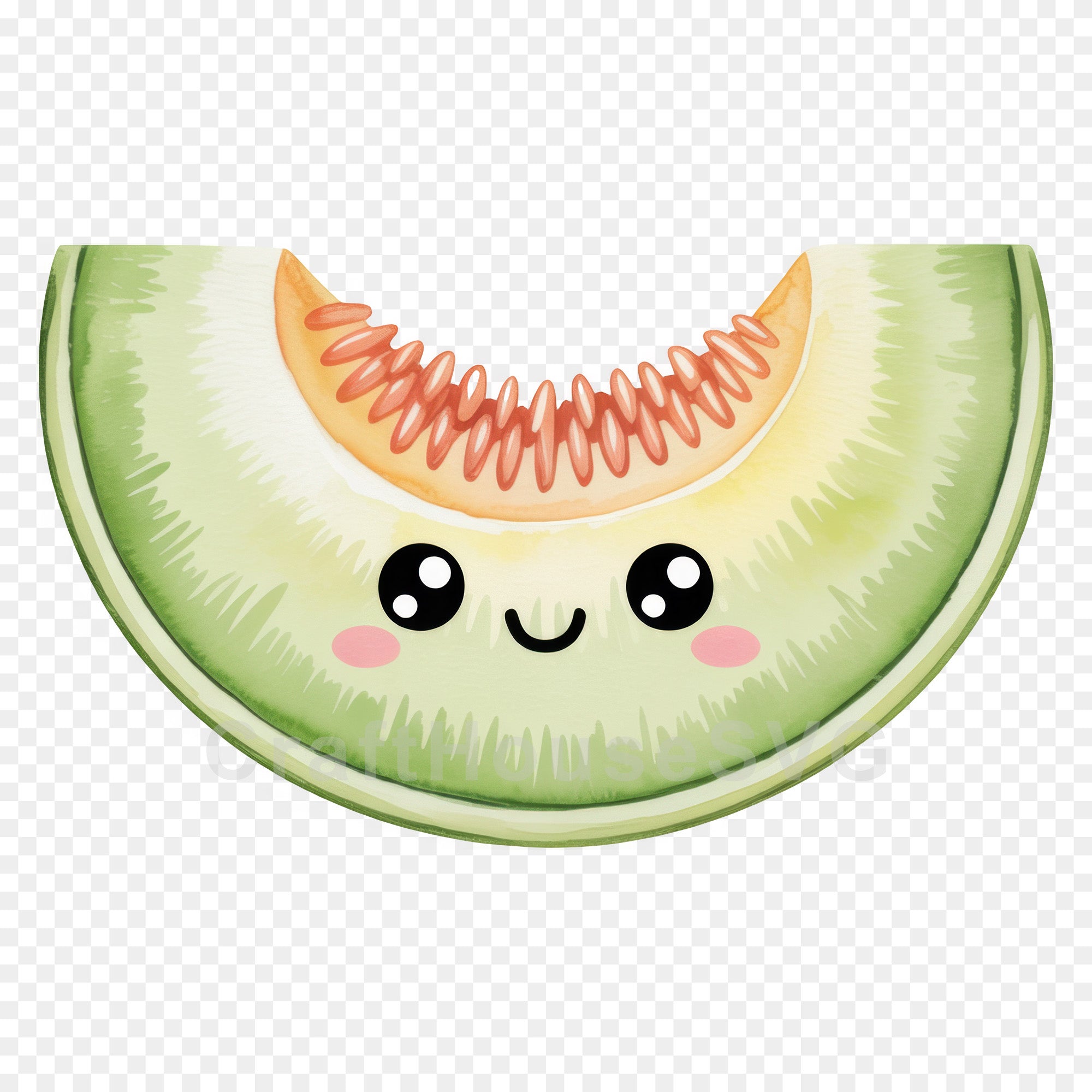 Kawaii Fruit Clipart Sublimation PNG Bundle