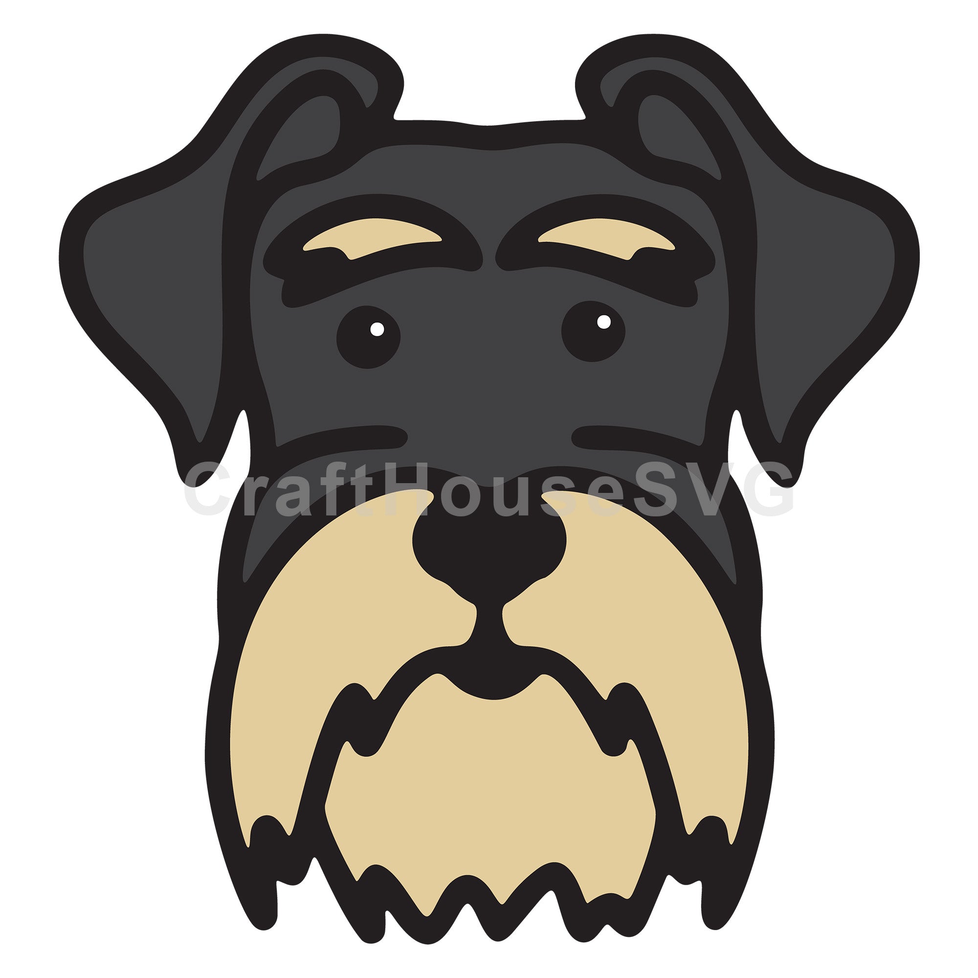 Miniature Schnauzer SVG Layered