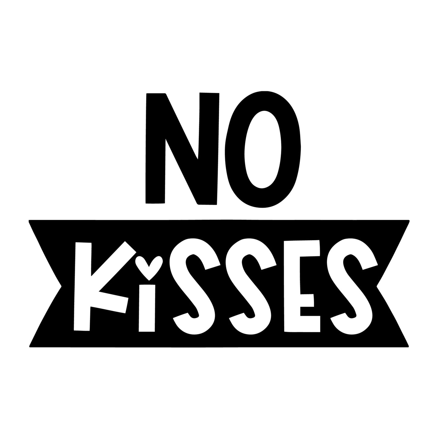 No Kisses SVG design for Cricut, Silhouette, laser cutting, vinyl, sublimation, Valentine shirts, signs, decals, mugs, and DIY craft projects.