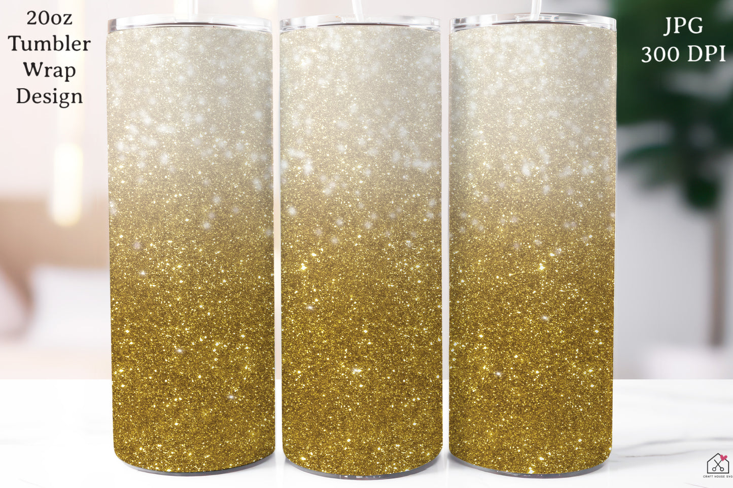 Ombre Glitter 20 oz Tumbler Wrap Bundle Sublimation Designs JPG