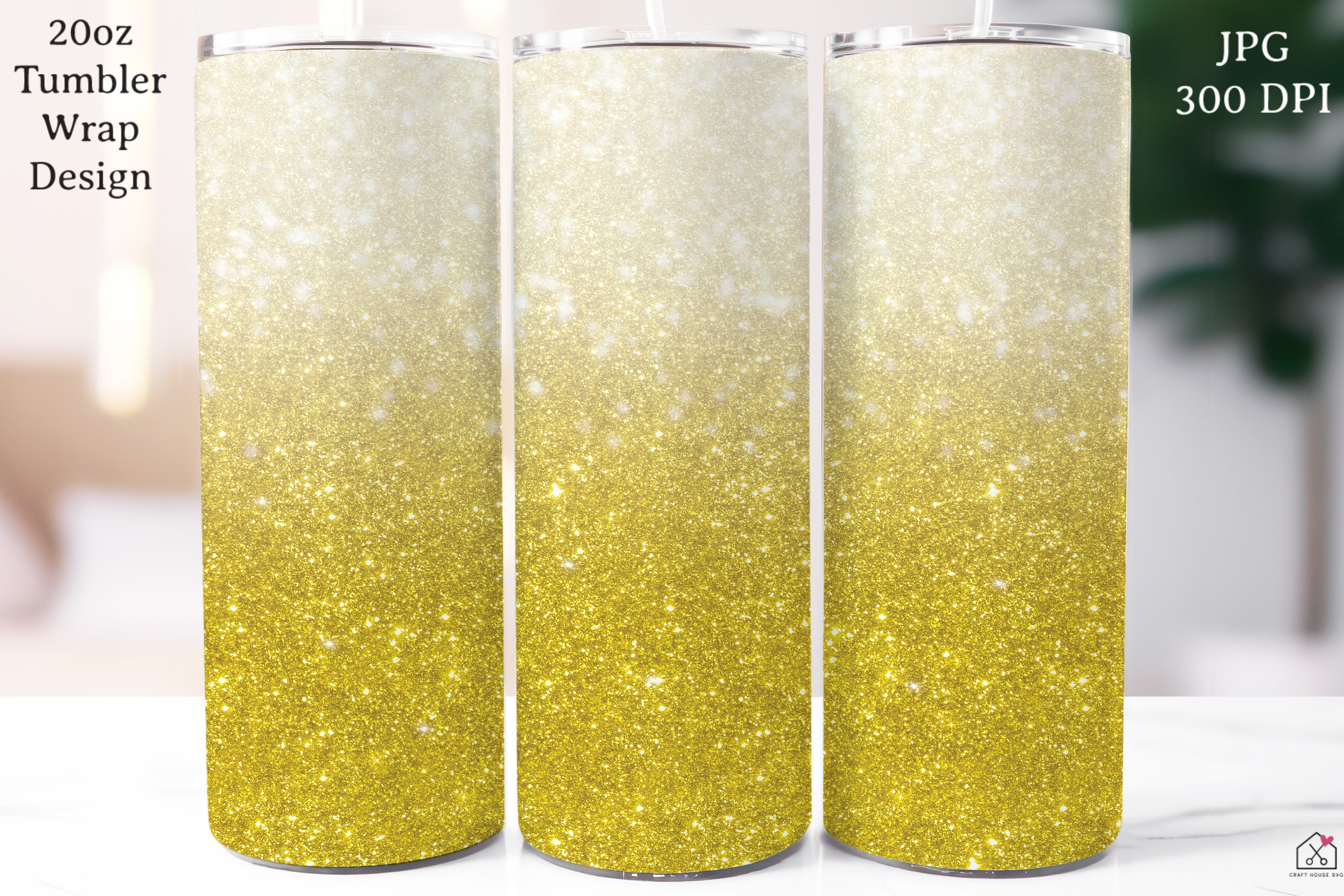 Ombre Glitter 20 oz Tumbler Wrap Bundle Sublimation Designs JPG