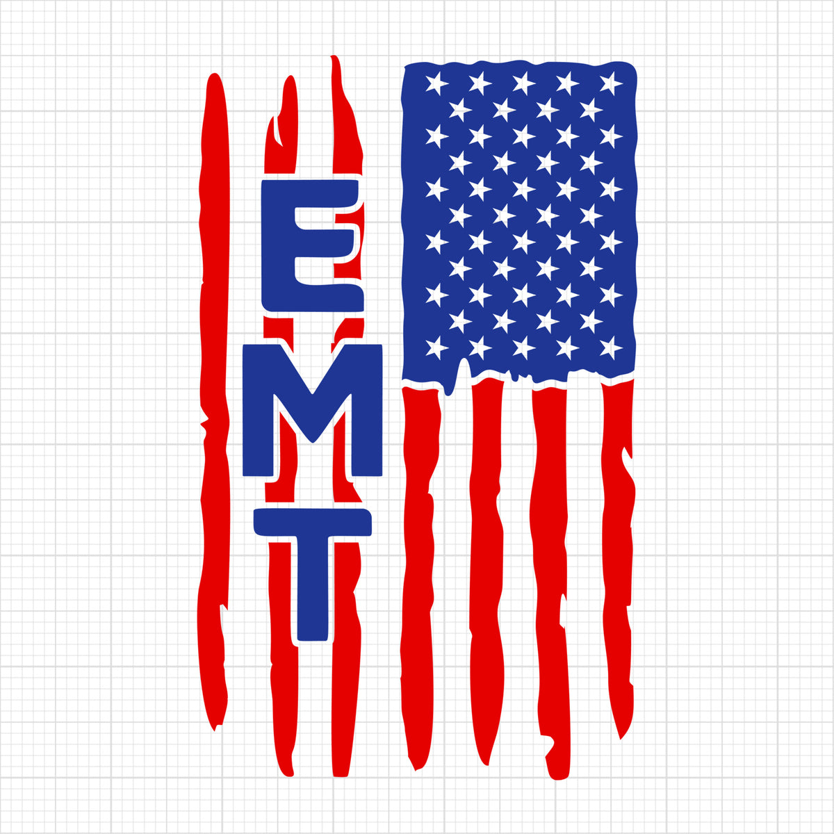 Patriotic EMT Flag