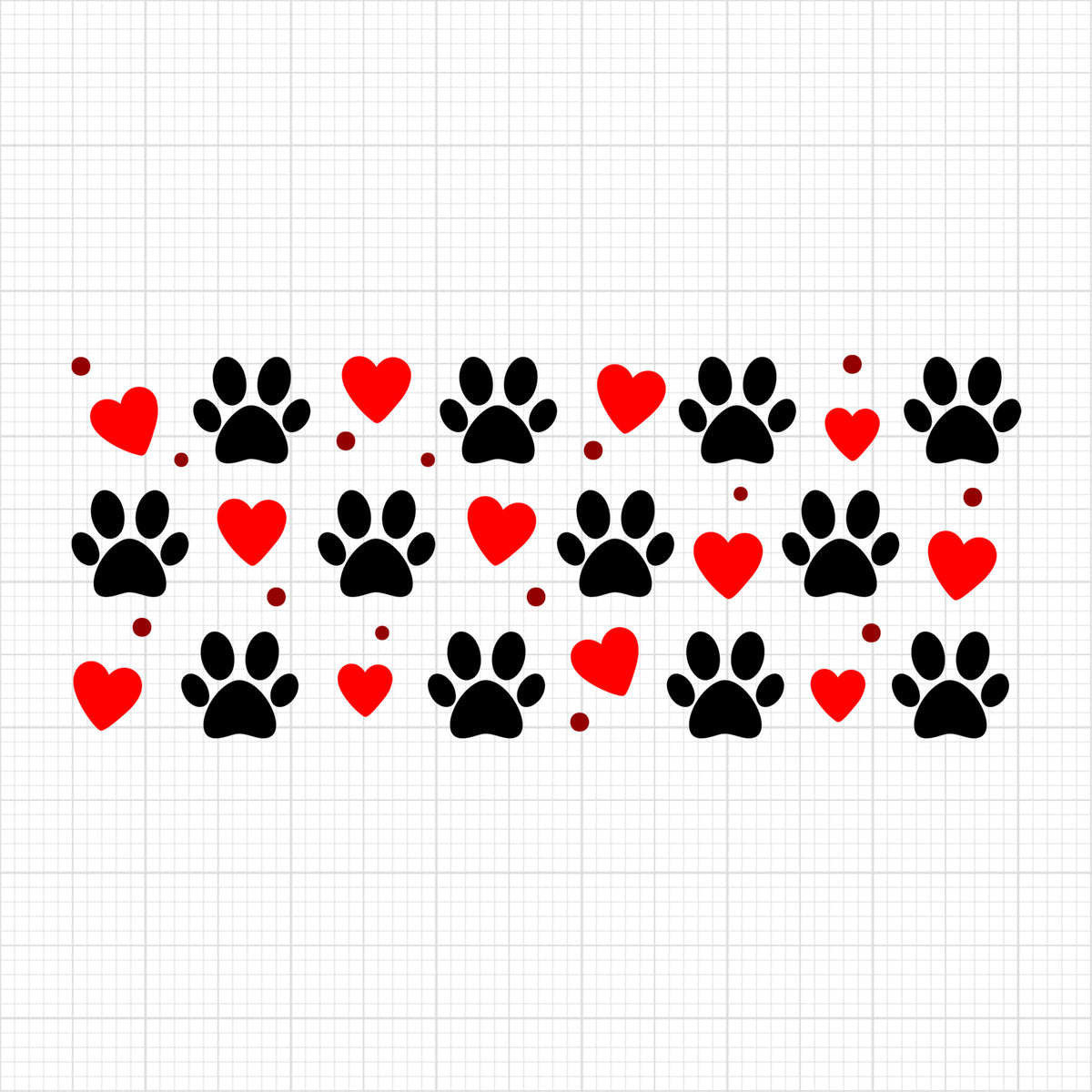 Paw Prints Glass Can Wrap 2