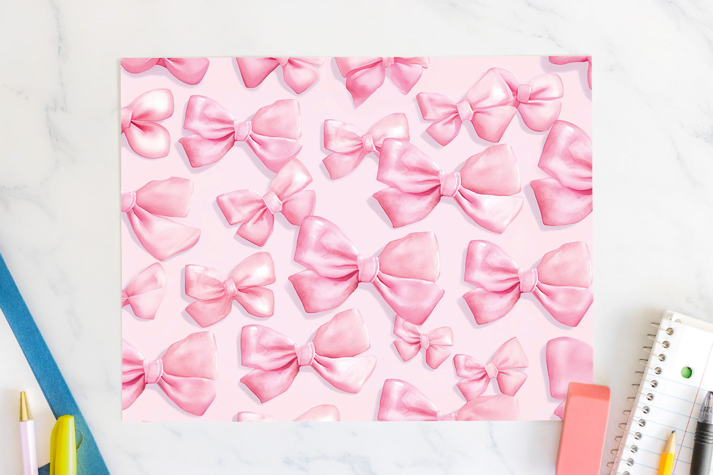 FREE Pink Ribbons 20oz Tumbler Wrap Sublimation Design Bow Pattern PNG