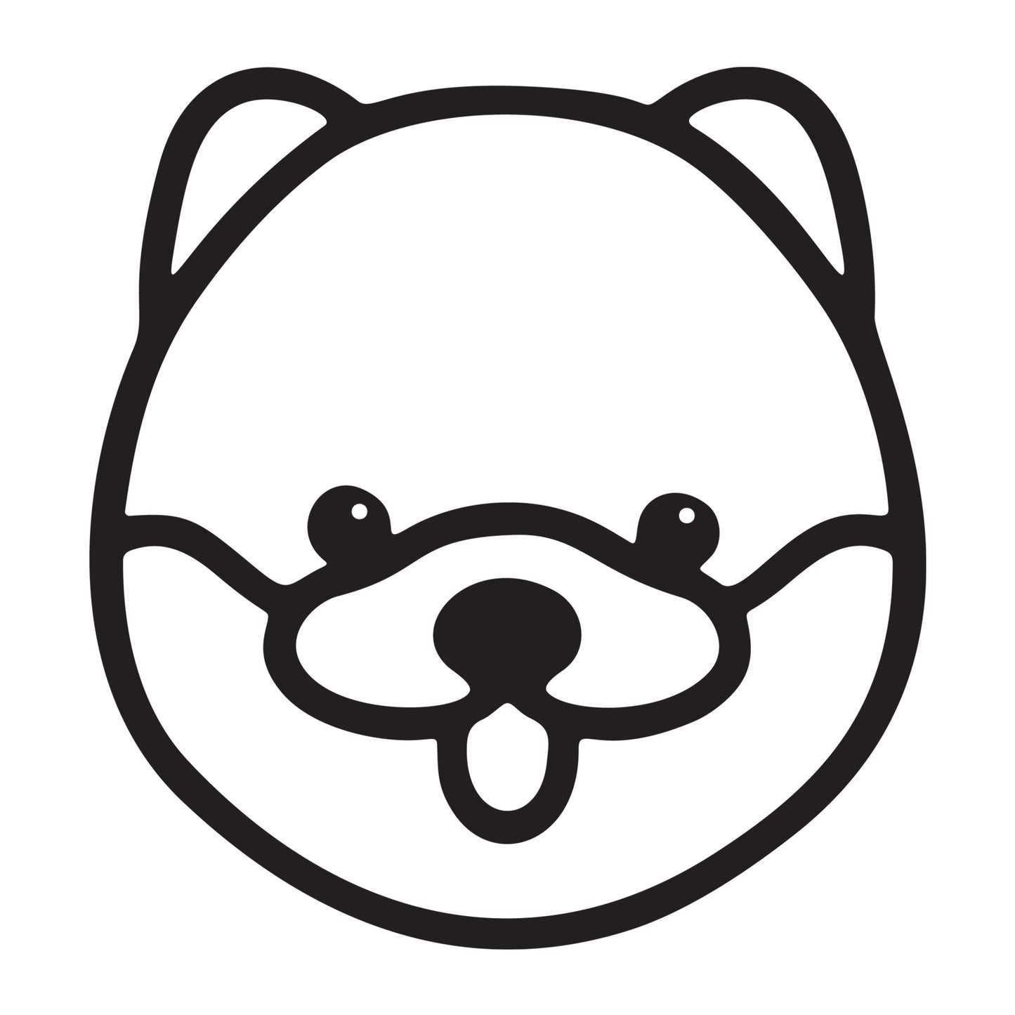 Pomeranian SVG dog outline design for Cricut, Silhouette, laser cutting, vinyl, sublimation, and pet craft projects.