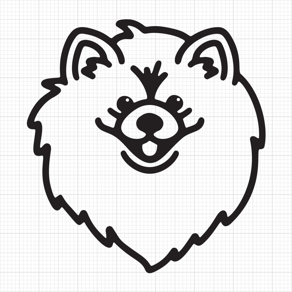 Pomeranian Outline