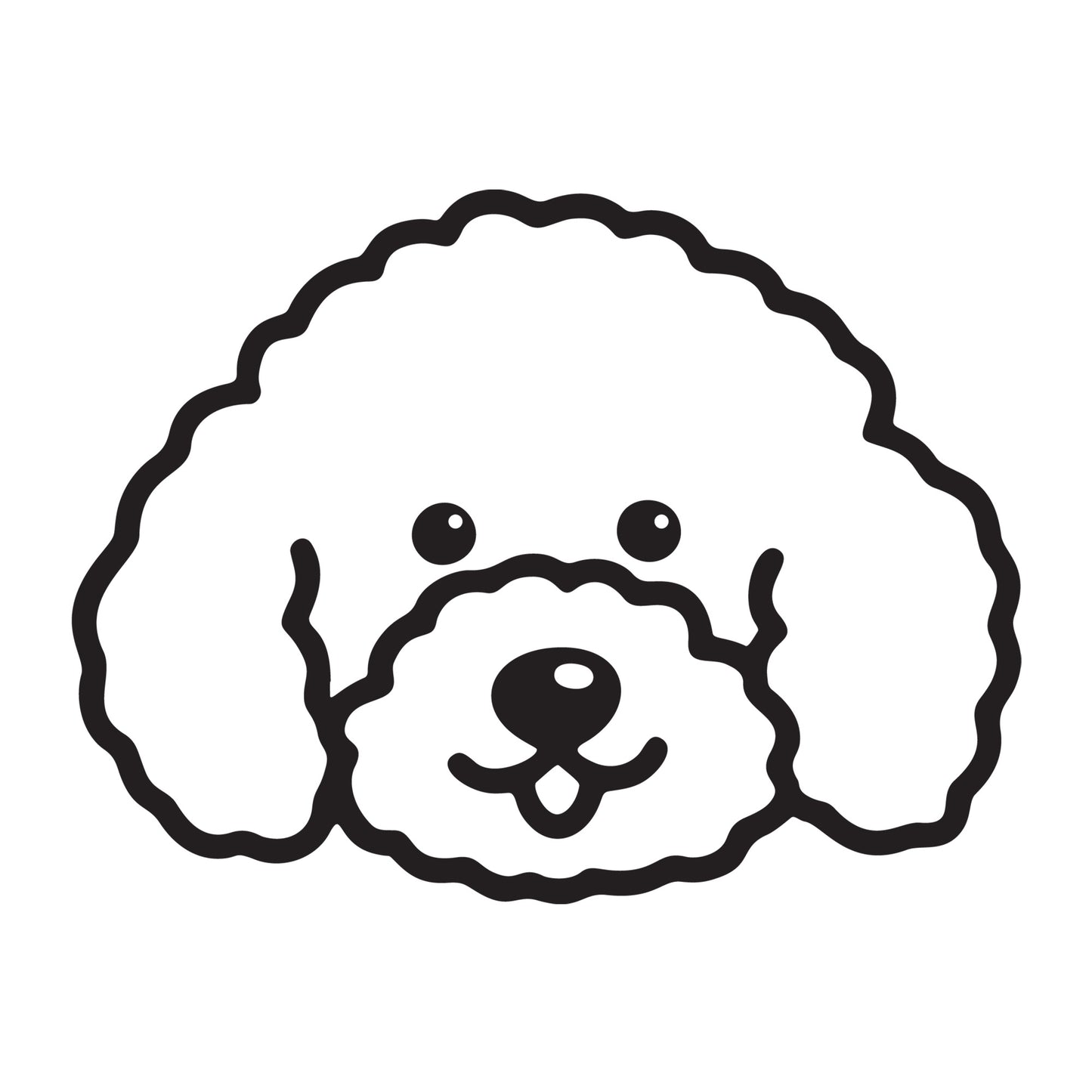 Poodle SVG dog outline design for Cricut, Silhouette, laser cutting, vinyl, sublimation, and pet craft projects.