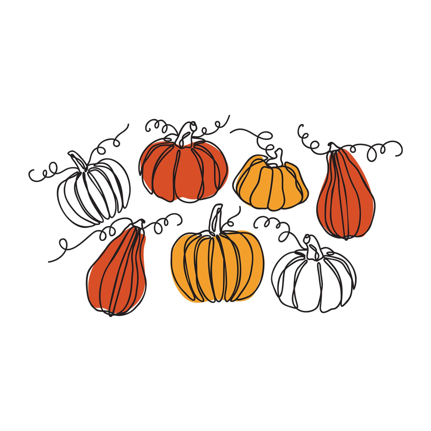 Pumpkin Wrap SVG design for Cricut, Silhouette, laser cutting, vinyl, sublimation, fall wraps, and drinkware craft projects.