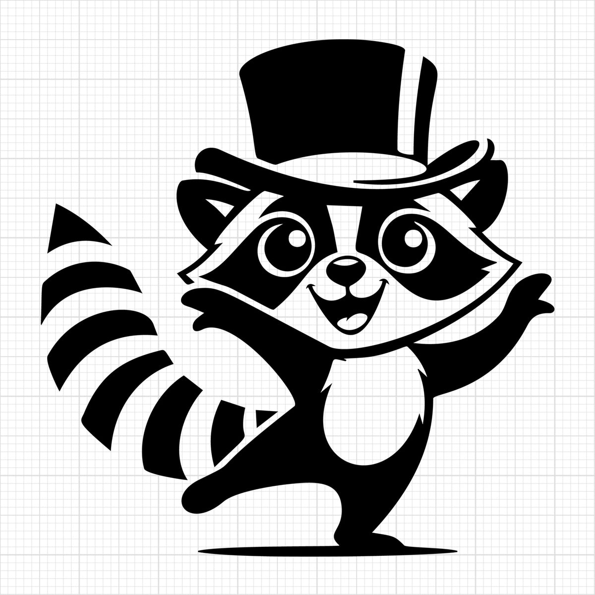 Raccoon Silhouette 15