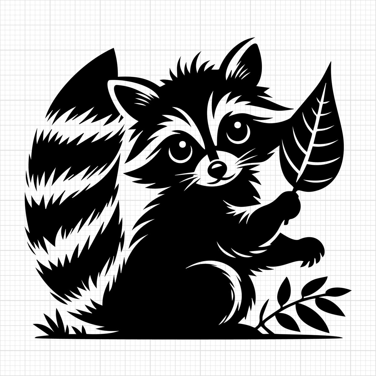 Raccoon Silhouette 45