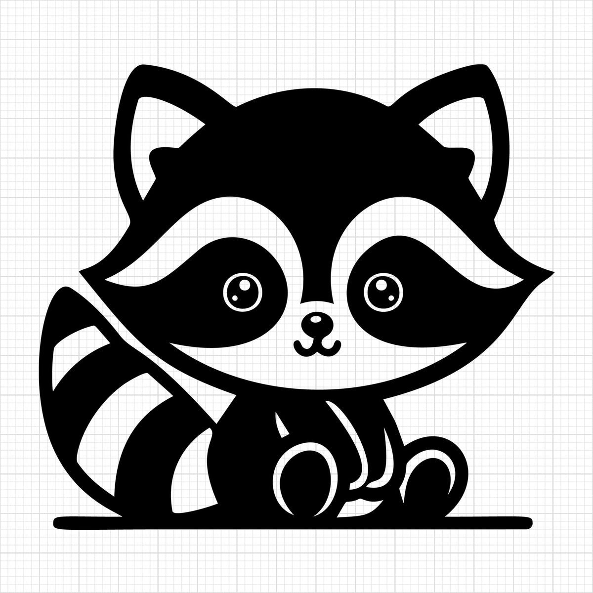 Raccoon Silhouette 7