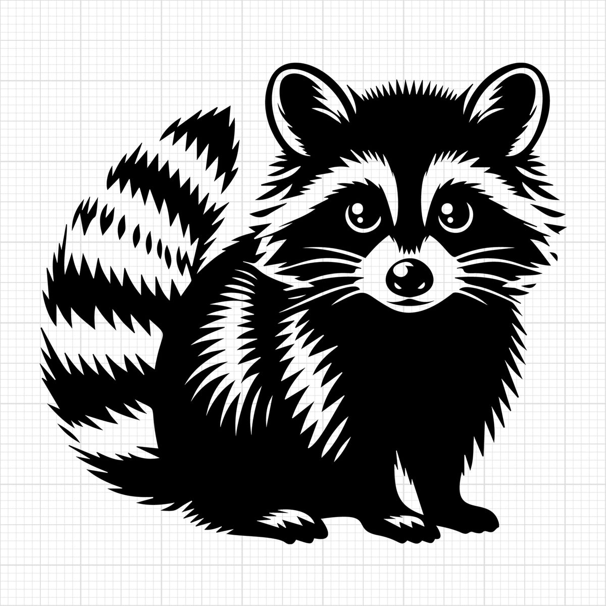 Raccoon Silhouette 8