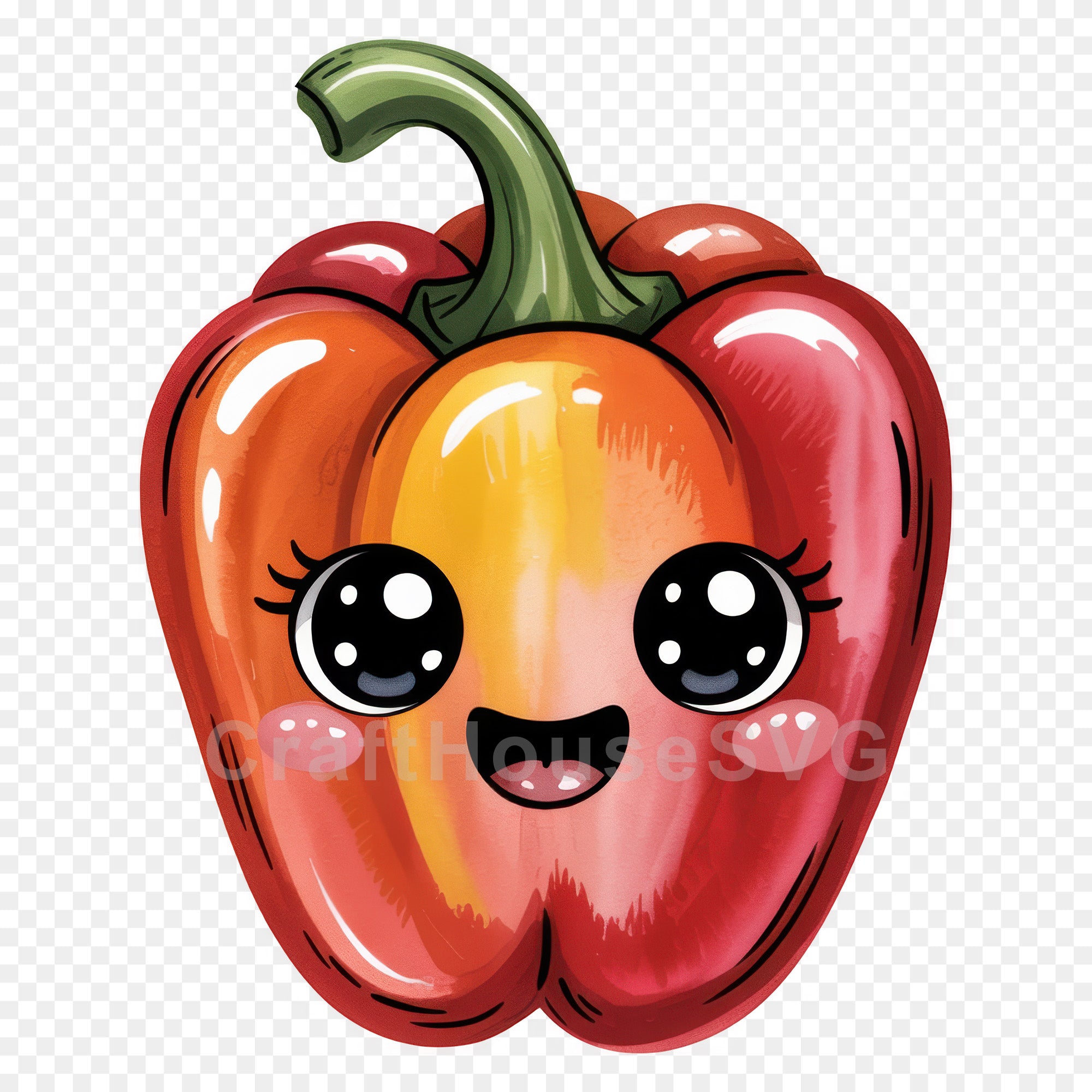 Kawaii Vegetables Clipart Sublimation Bundle PNG