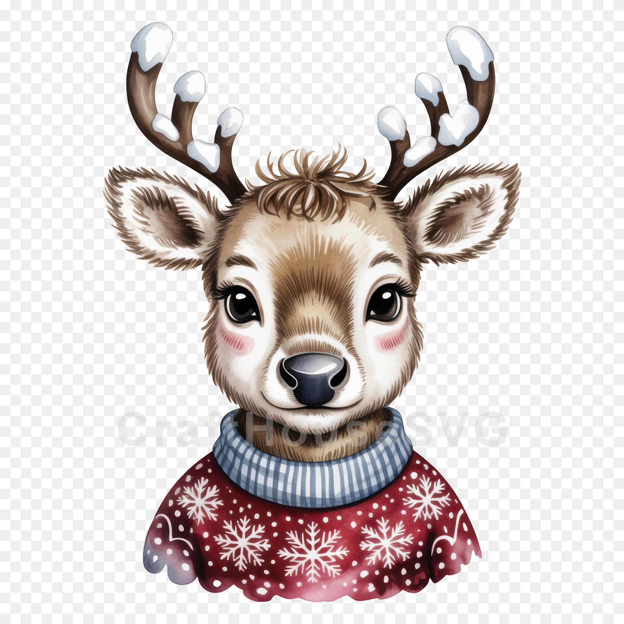 Woodland Animals Christmas Sweater Clipart Bundle