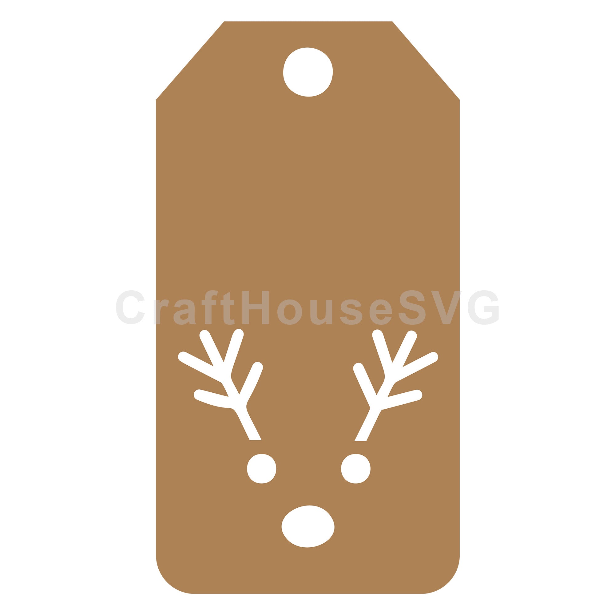 Reindeer Gift Tag SVG