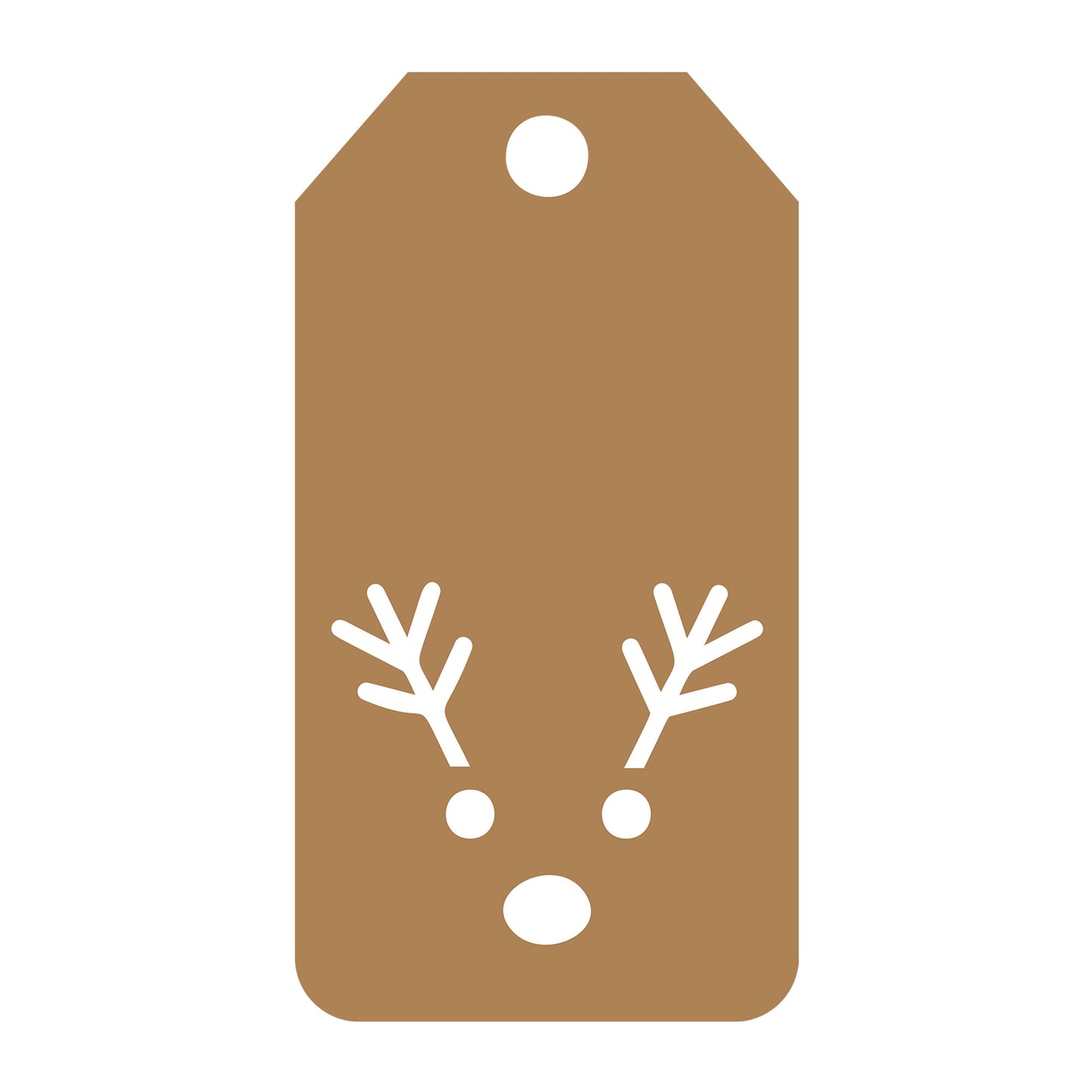 Reindeer Gift Tag SVG design for Cricut, Silhouette, laser cutting, vinyl, sublimation, gift tags, and craft projects.
