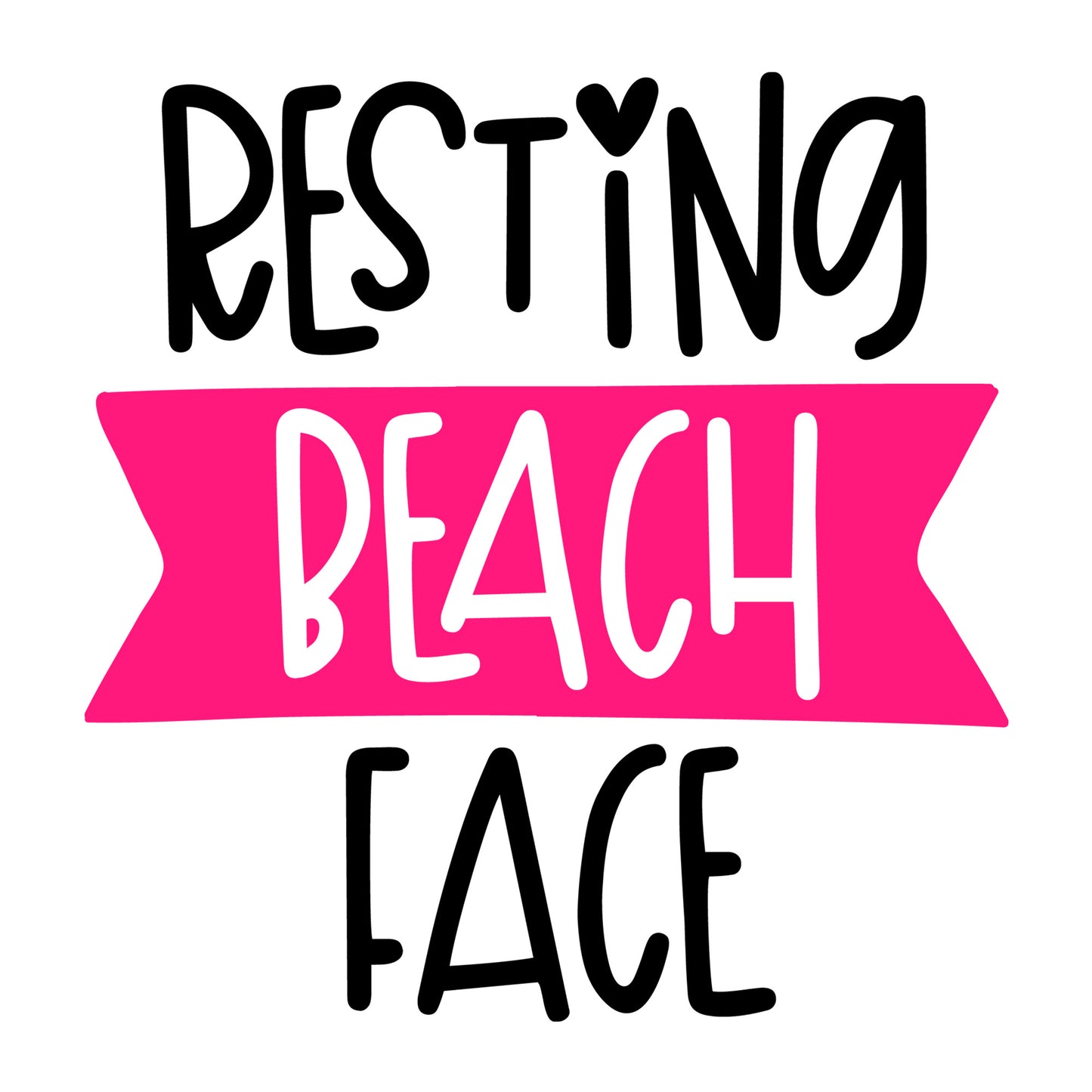 Resting beach face SVG