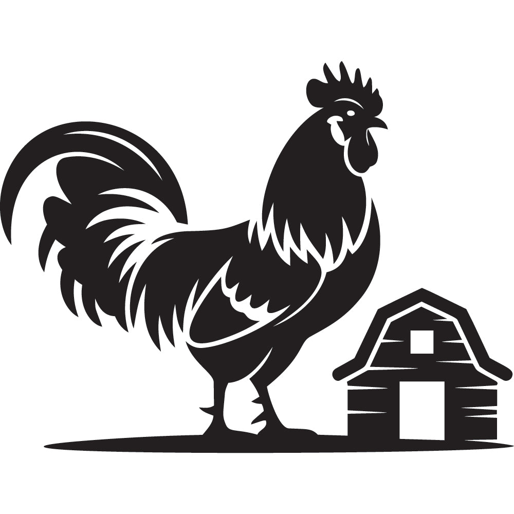 Rooster SVG File SVG DXF EPS PNG - Craft House SVG