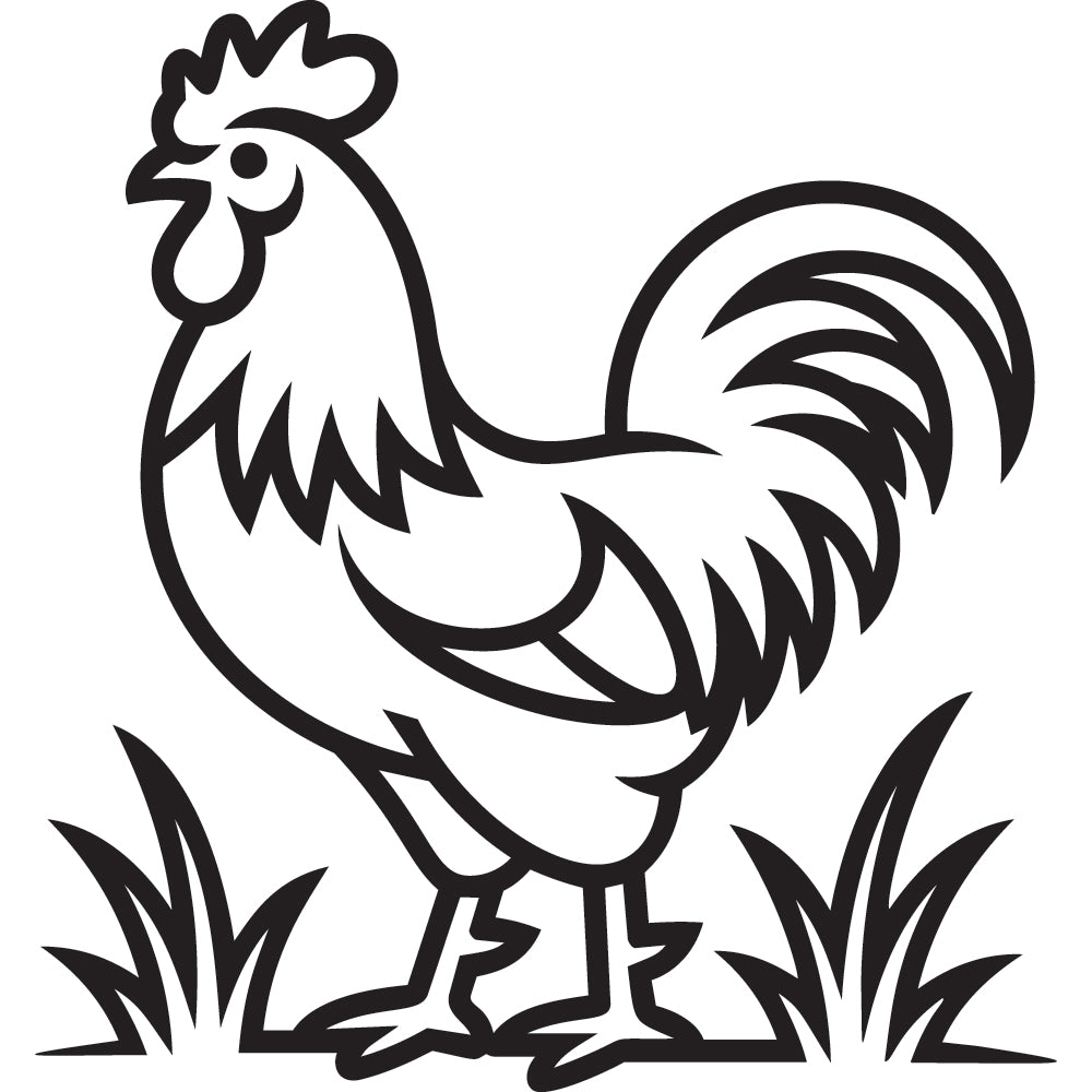 Rooster SVG File SVG DXF EPS PNG - Craft House SVG