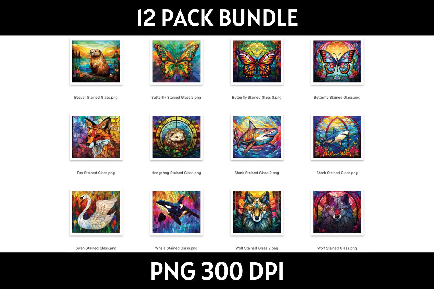 Stained Glass 20 oz Tumbler Sublimation Bundle PNG