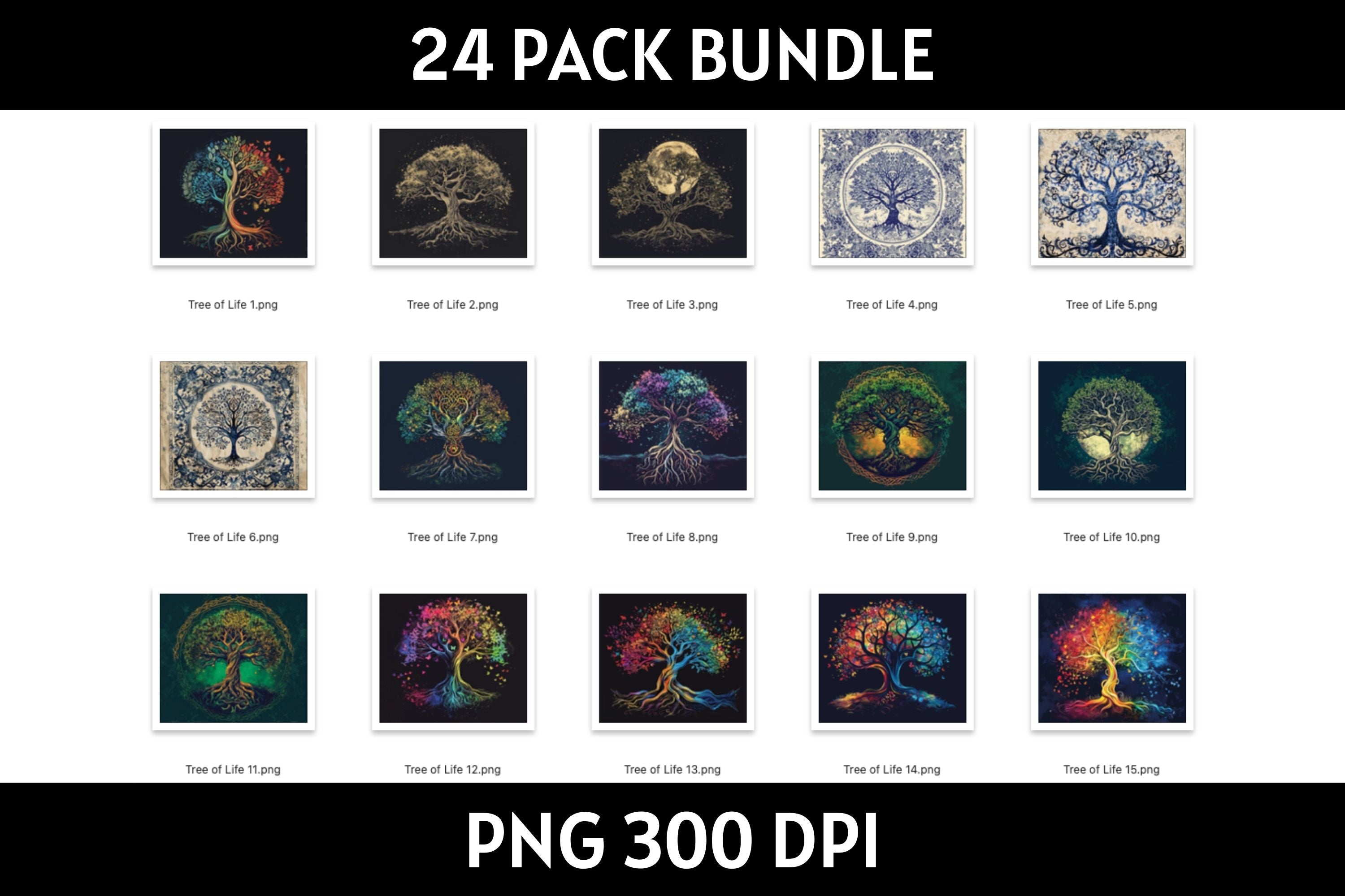 Tree of Life Tumbler Sublimation Bundle PNG 20 oz