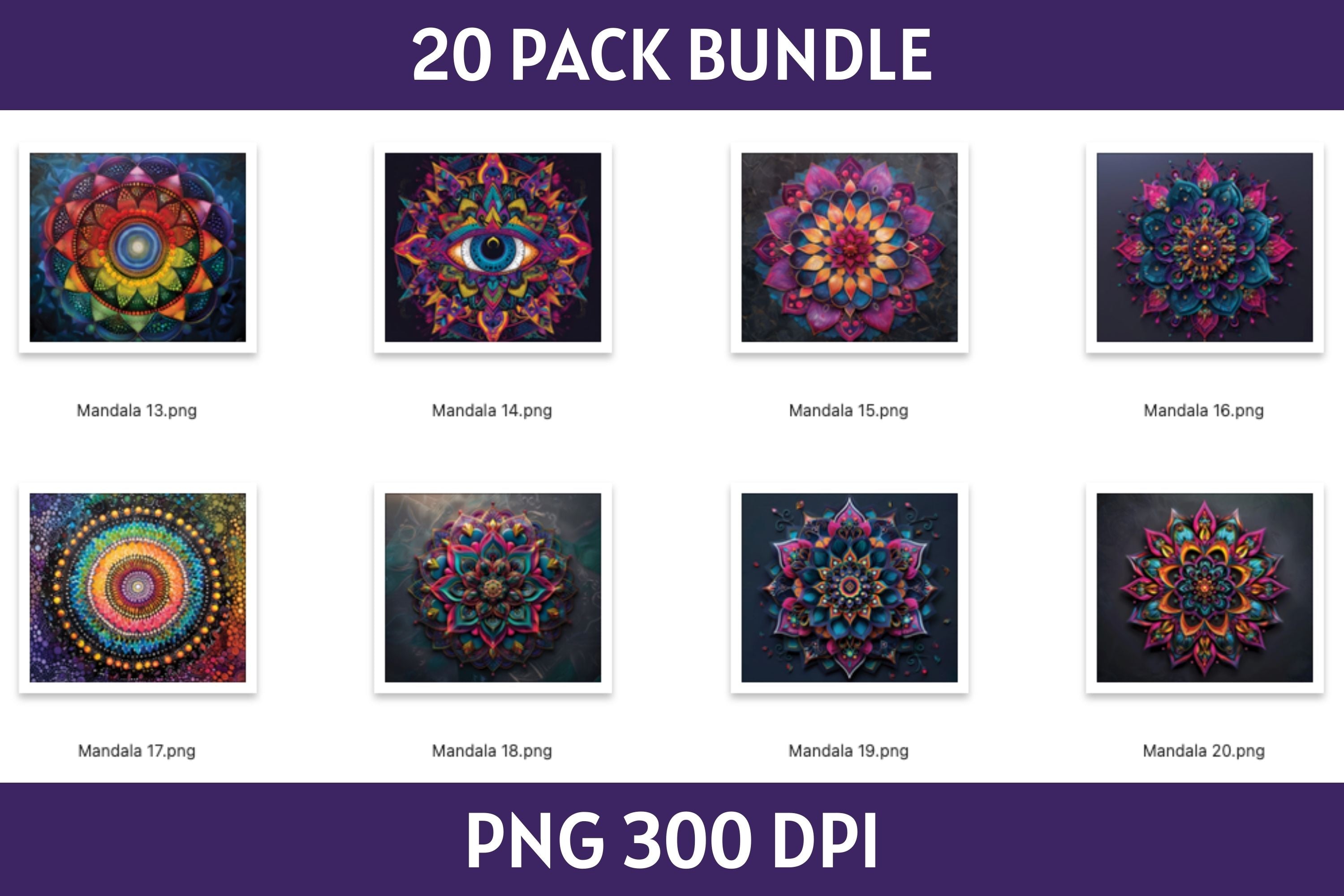 Mandala Tumbler Sublimation Bundle PNG 20 oz