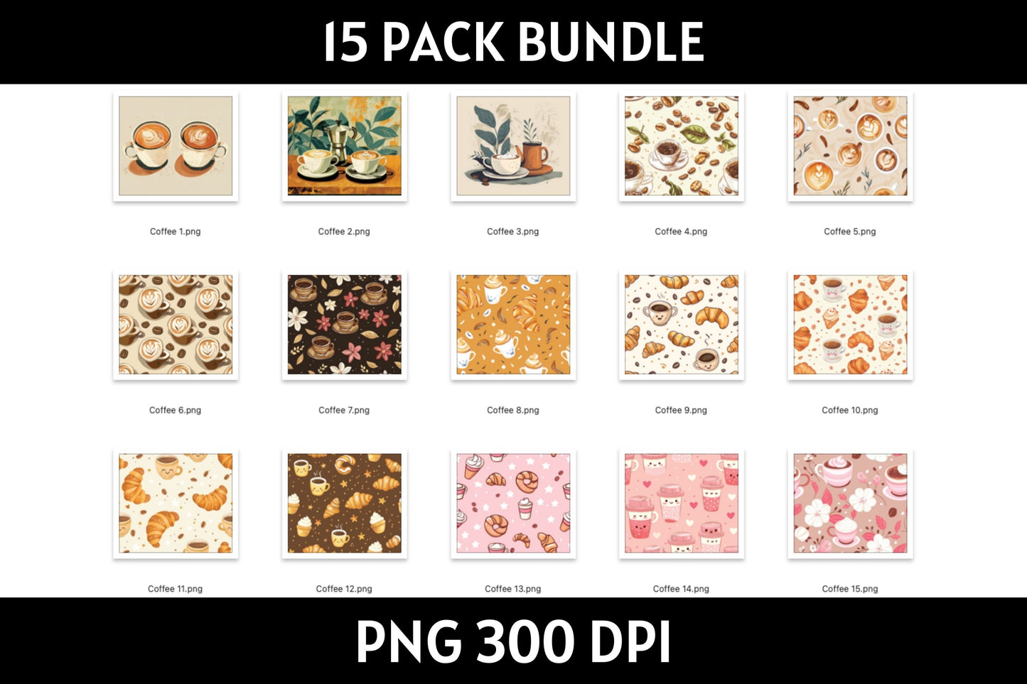 Coffee Tumbler Sublimation Bundle PNG 20 oz