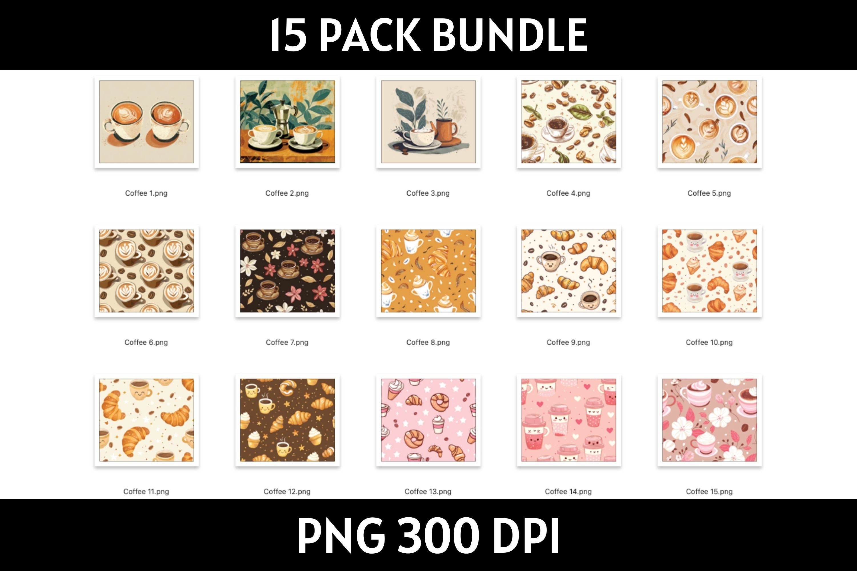 Coffee Tumbler Sublimation Bundle PNG 20 oz