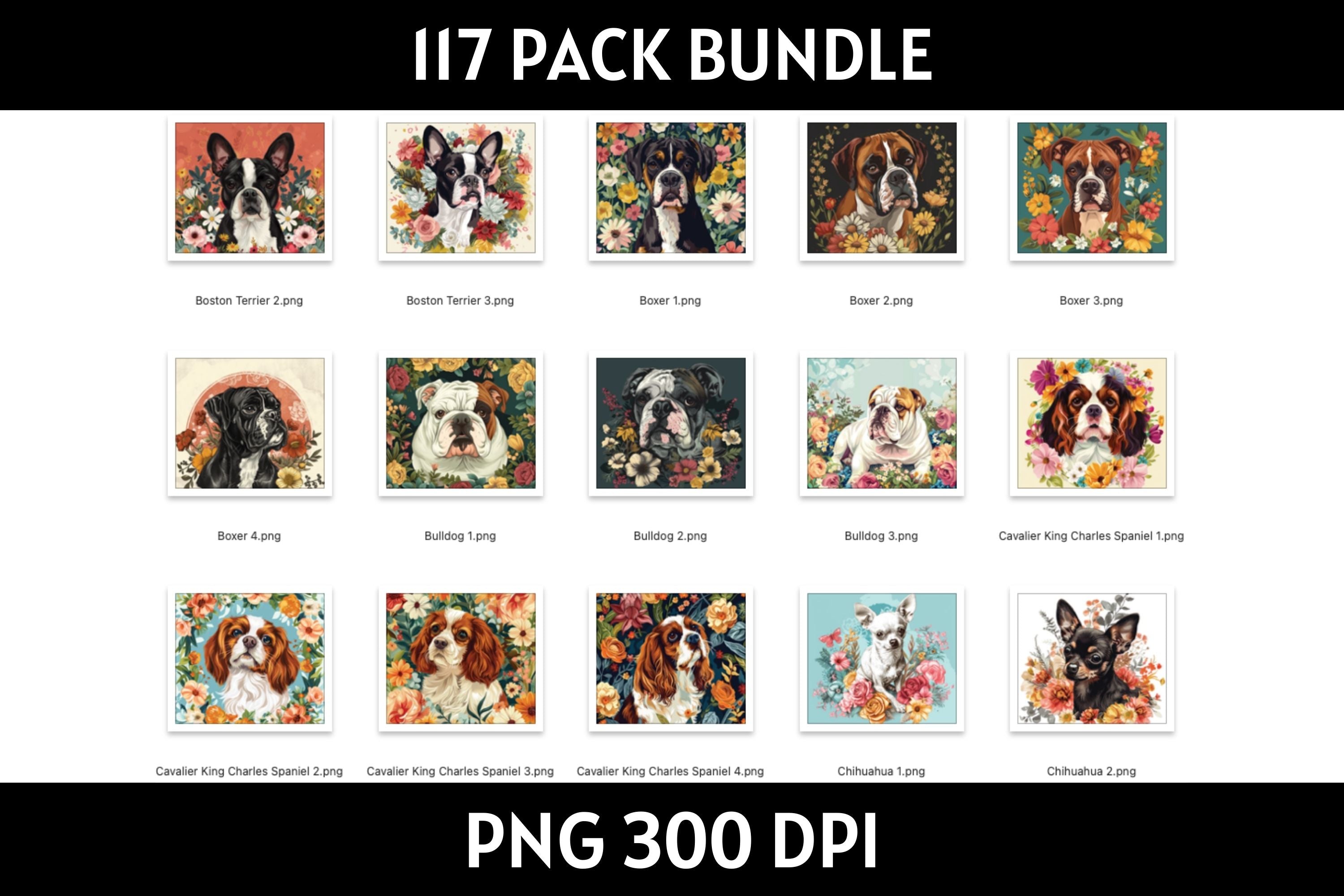 Dog Illustration Tumbler Sublimation Bundle PNG 20 oz