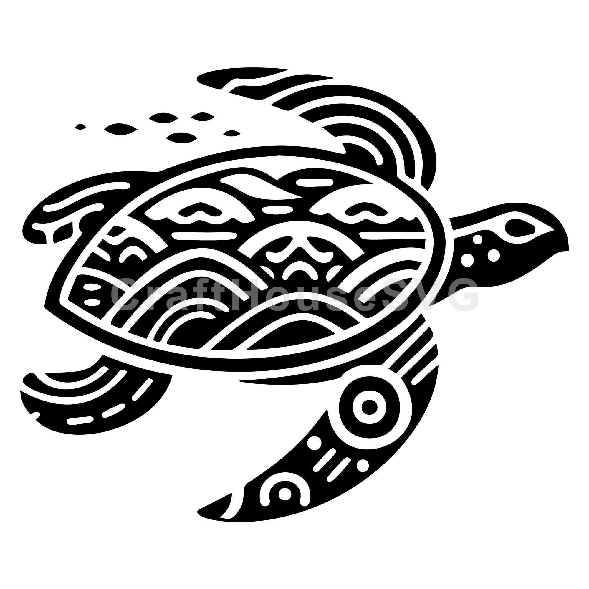 Sea Turtle Silhouette SVG