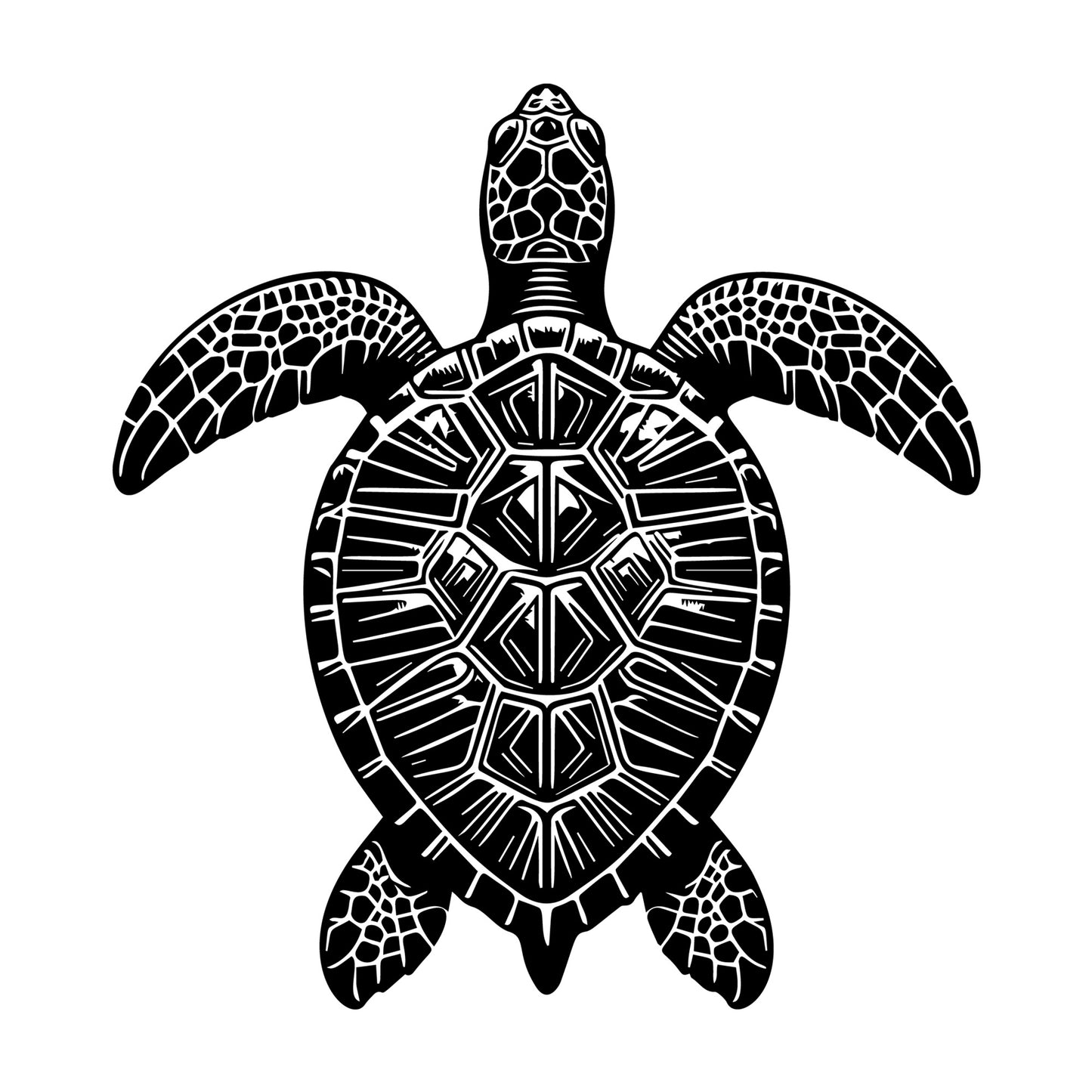 Sea Turtle SVG design for Cricut, Silhouette, laser cutting, vinyl, sublimation, and craft projects.