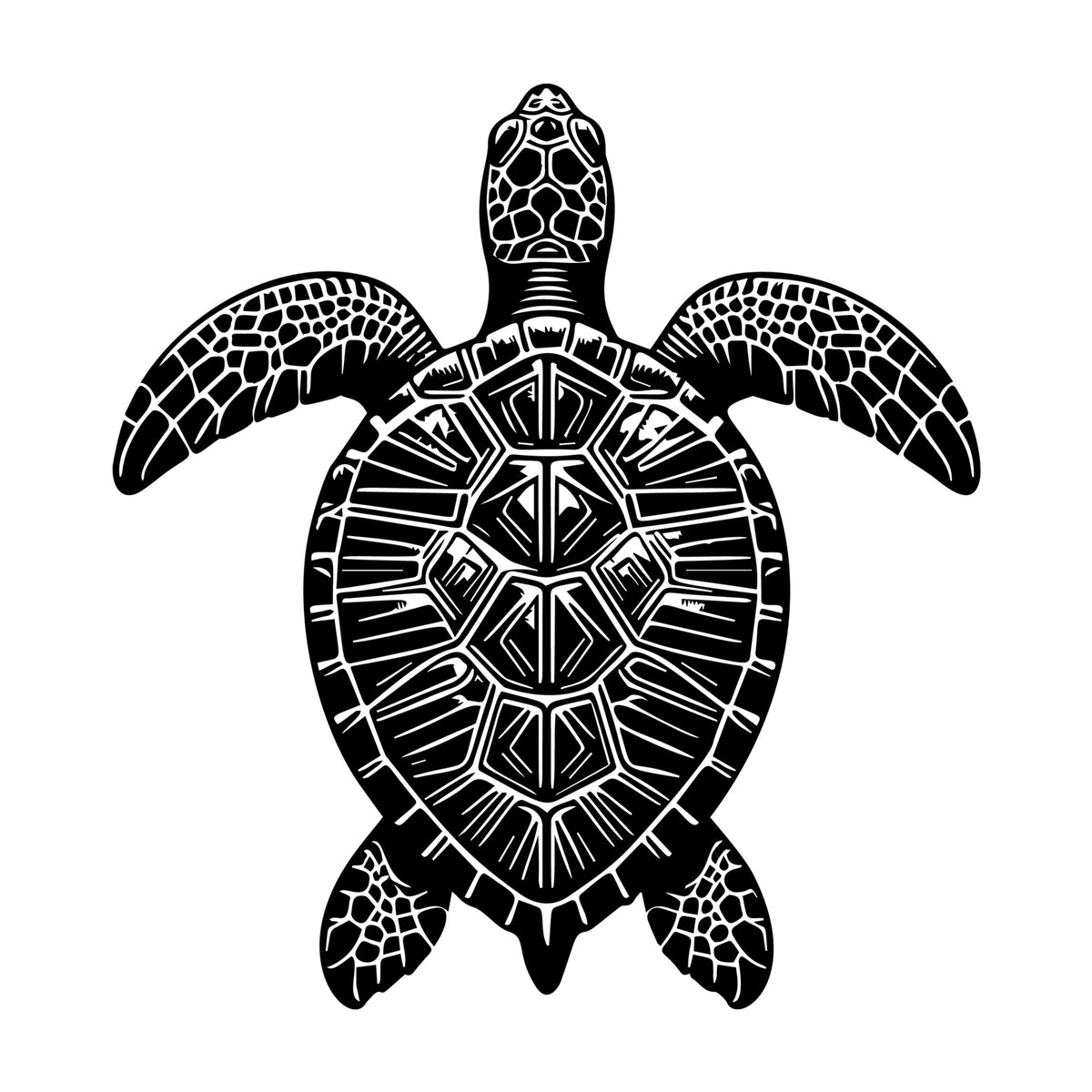 Sea Turtle SVG design for Cricut, Silhouette, laser cutting, vinyl, sublimation, and craft projects.
