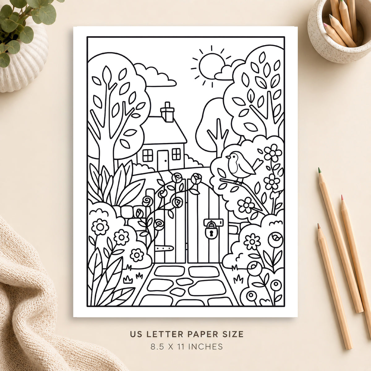 Secret Garden Coloring Page 8