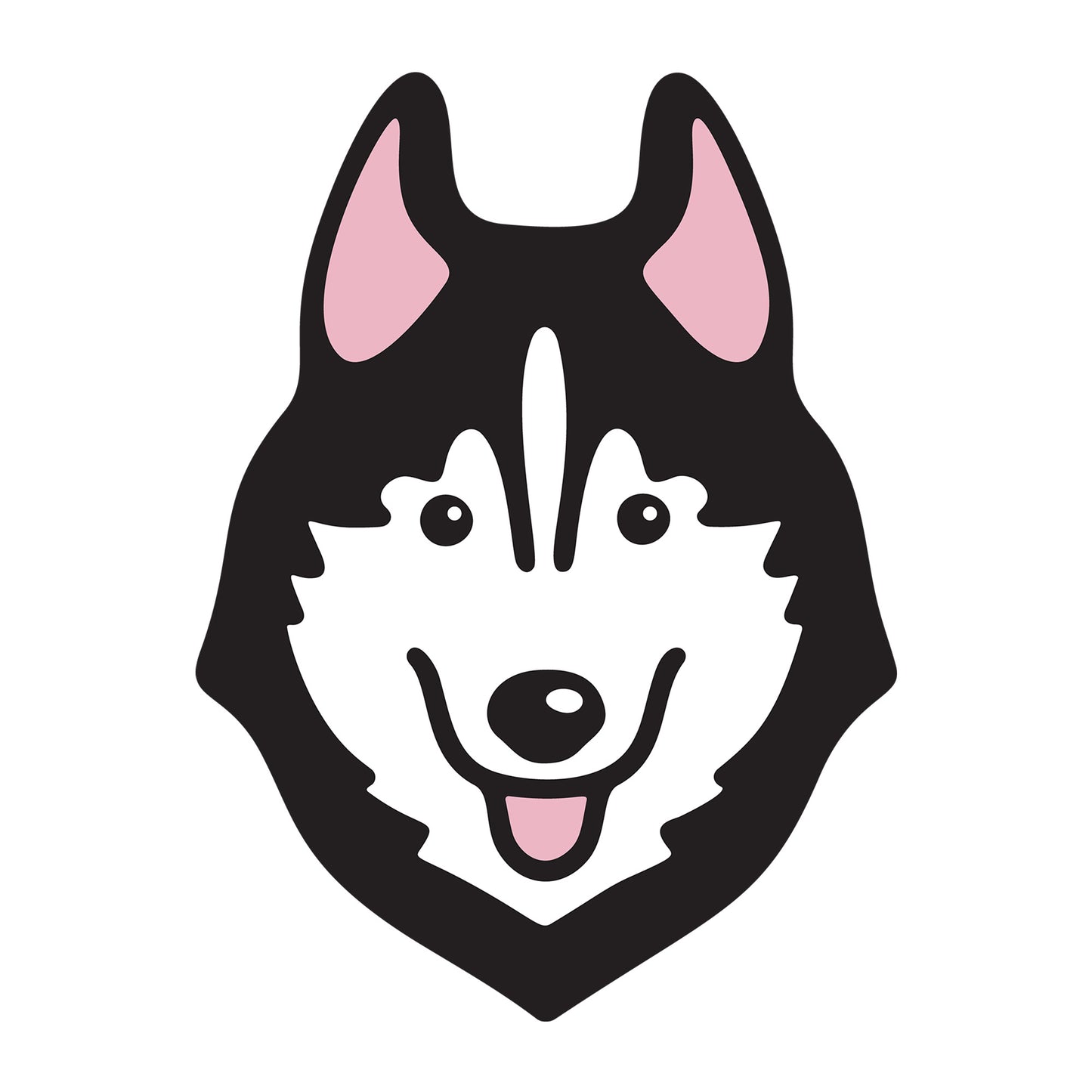 Siberian Husky SVG dog design for Cricut, Silhouette, laser cutting, vinyl, sublimation, and pet craft projects.