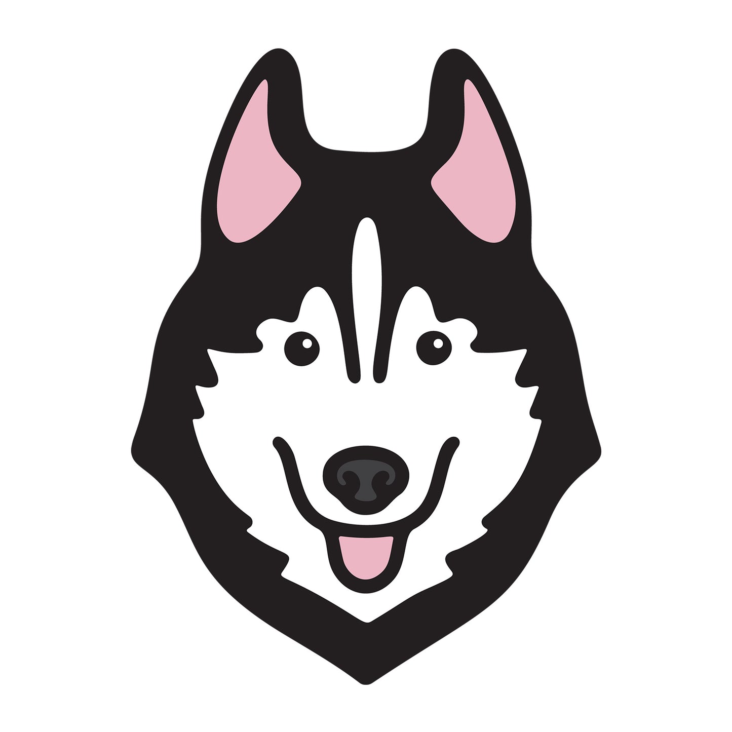Siberian Husky SVG dog design for Cricut, Silhouette, laser cutting, vinyl, sublimation, and pet craft projects.